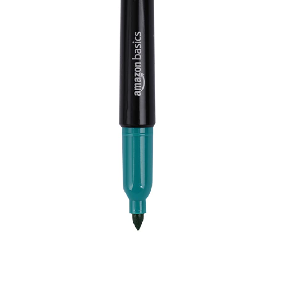 AmazonBasics pennarelli indelebili doppia punta 8 pezzi colori assortiti