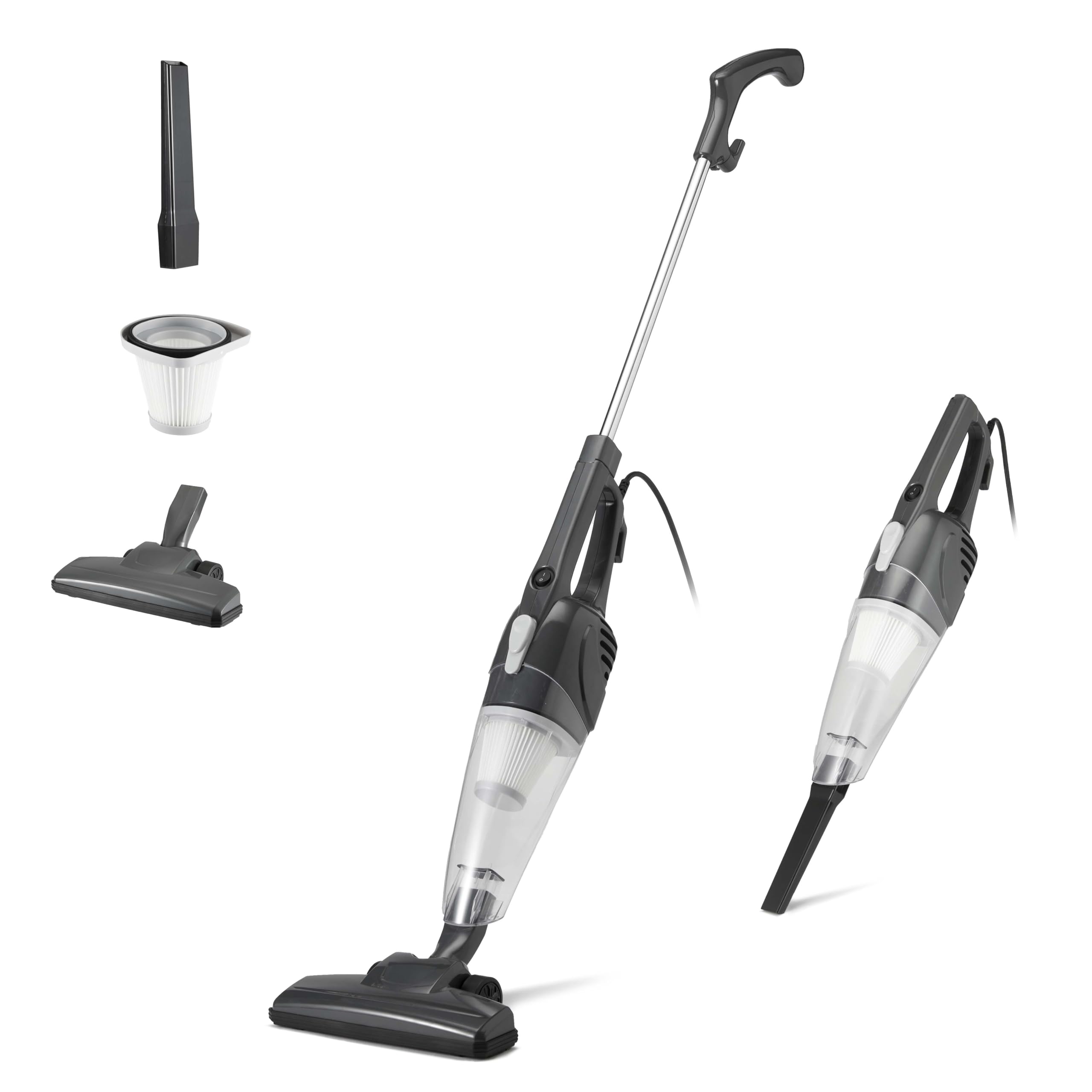 Amazon Basics Scopa Elettrica con Filo 2-in-1 13 kPa Nera