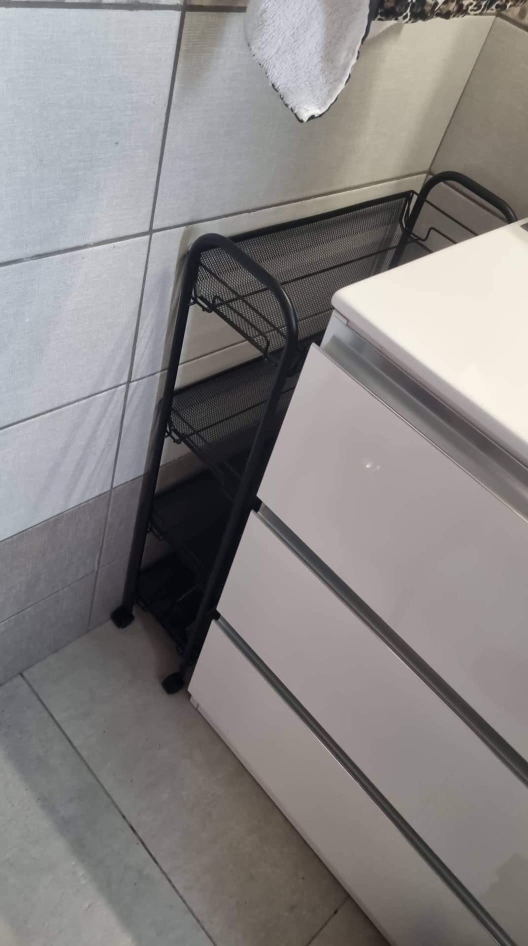 Amazon Basics carrello metallo 4 ripiani nero rete