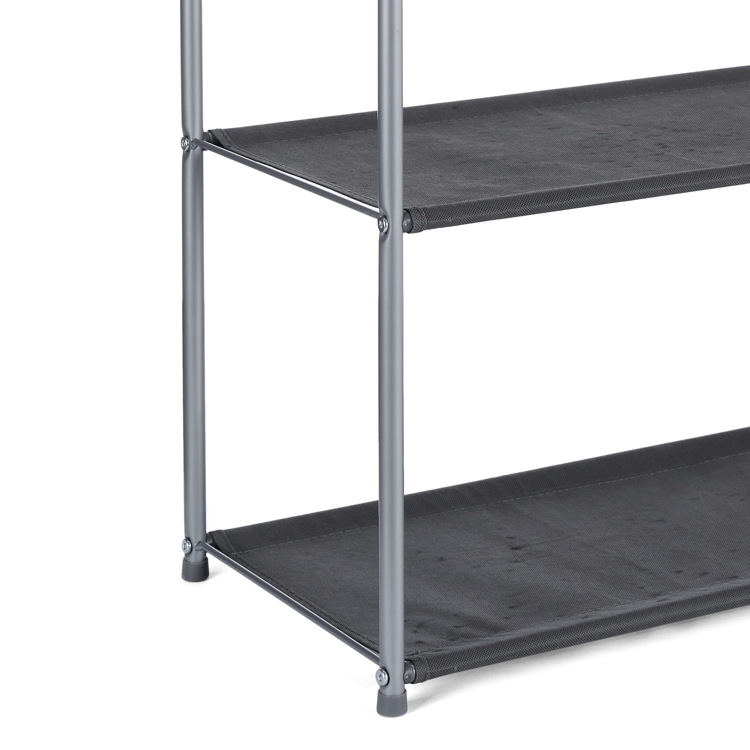 AmazonBasics Organizer Armadio Tessuto Grigio 3 Ripiani 2 Cassetti