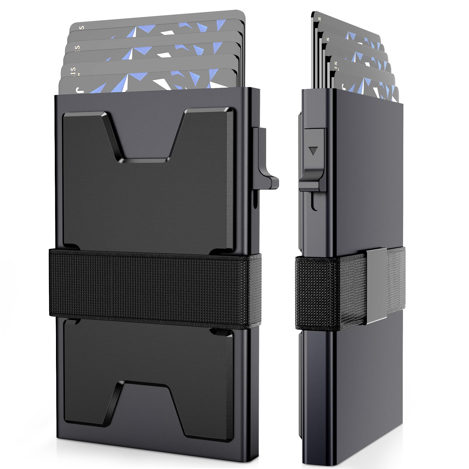 RealPlus portacarte uomo nero 6 carte RFID
