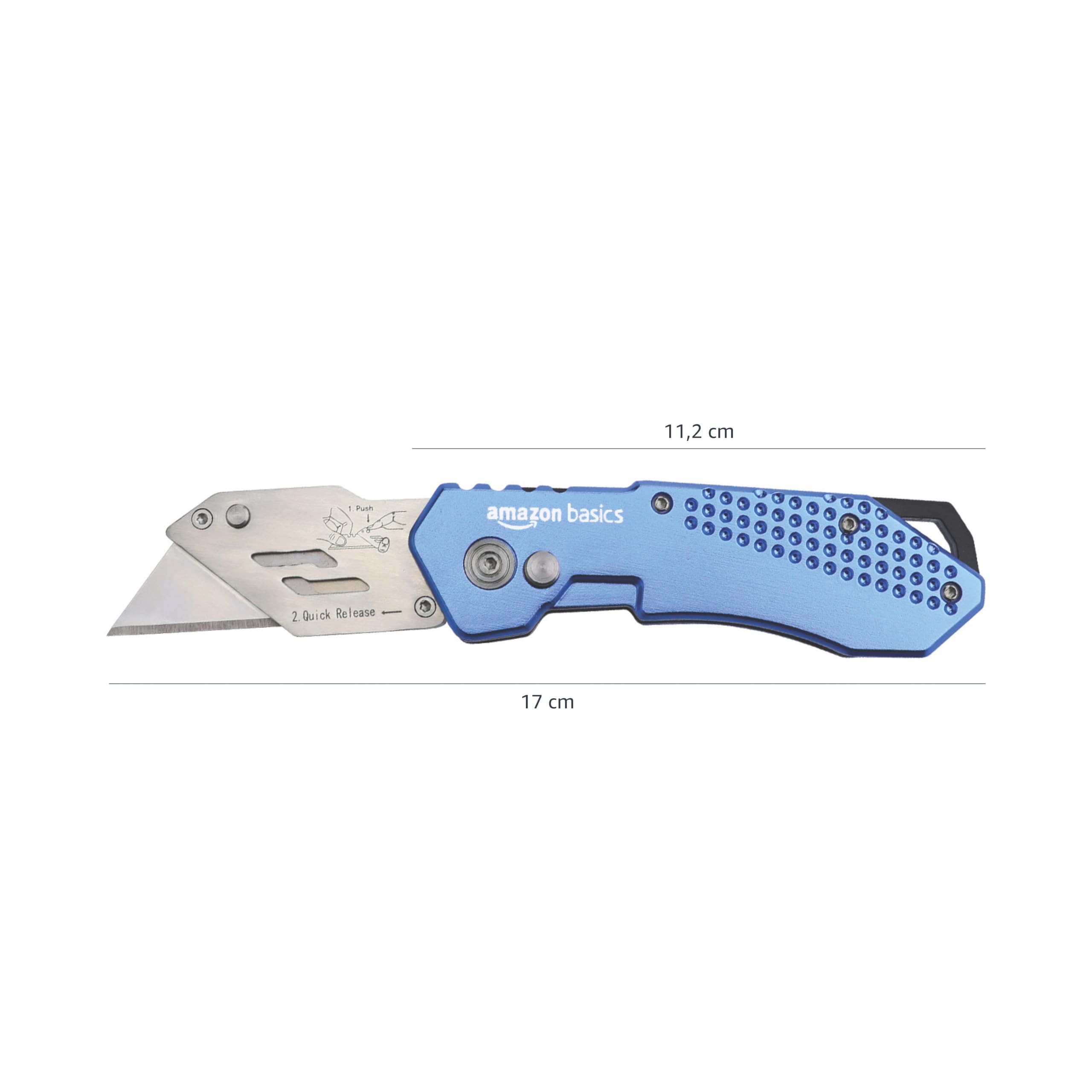 Amazon Basics Taglierino Pieghevole Alluminio con Custodia