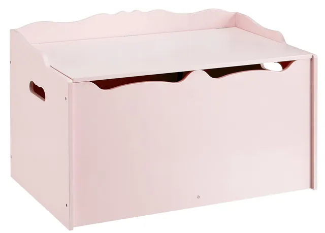 Amazon Basics Scatola Legno Giocattoli Rosa 76 cm con Panca