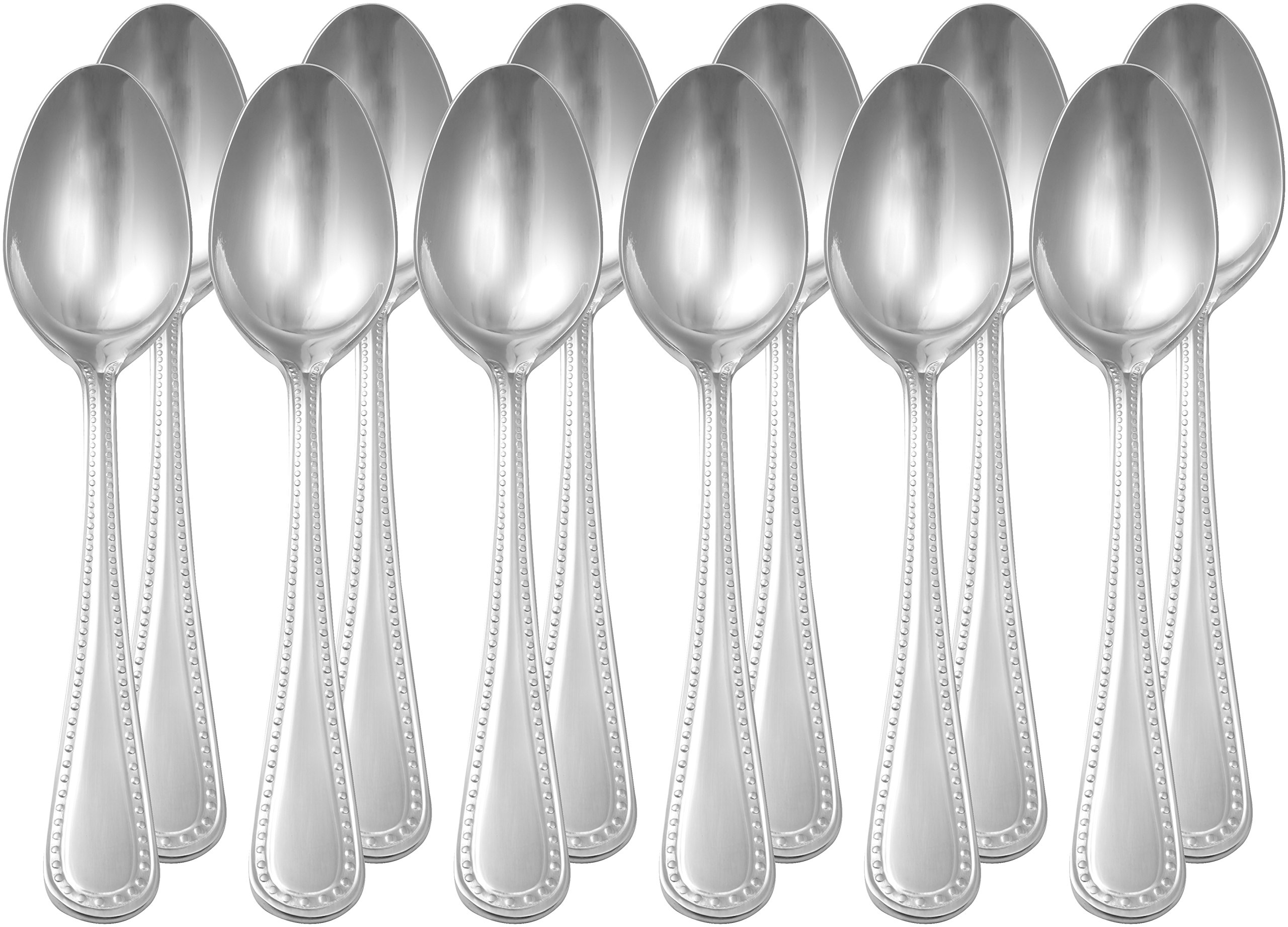 AmazonBasics Cucchiai da Tavola Acciaio 12 Pezzi 19,5 cm
