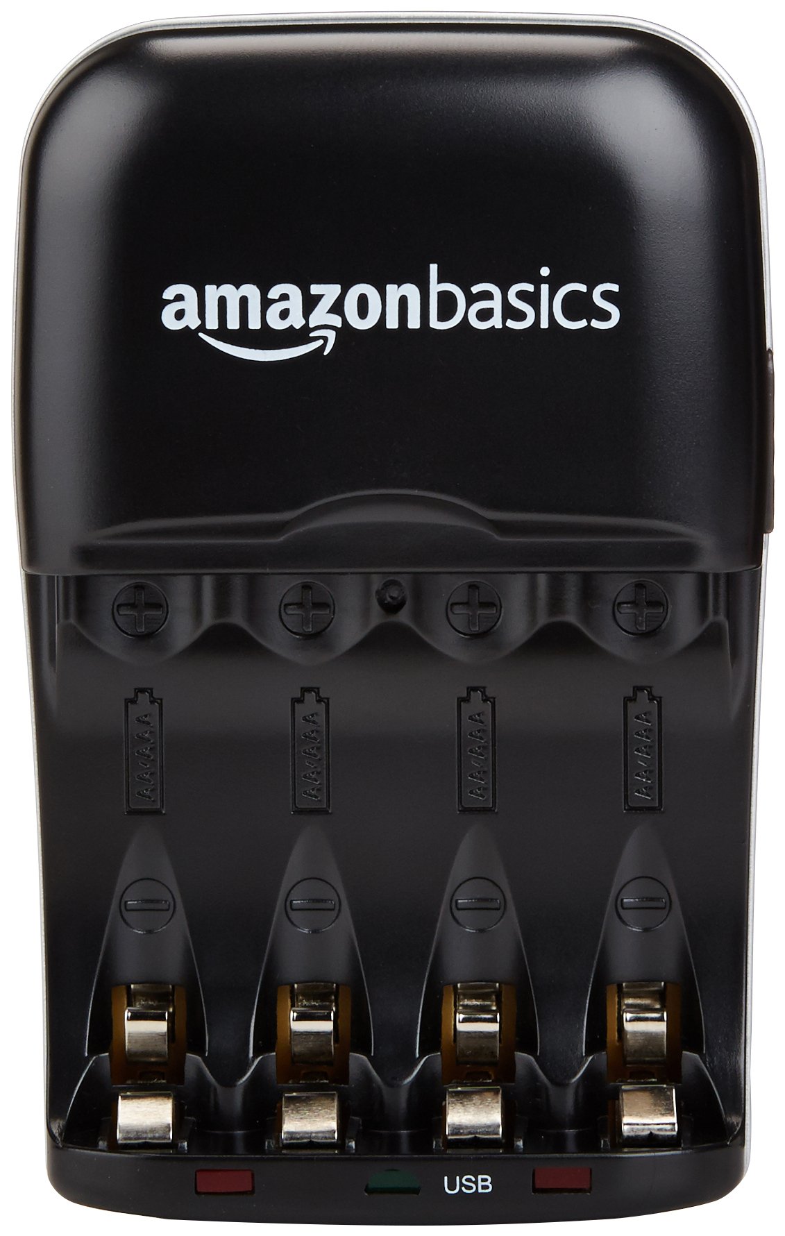 Amazon Basics Caricabatterie Ni-MH AA AAA con USB