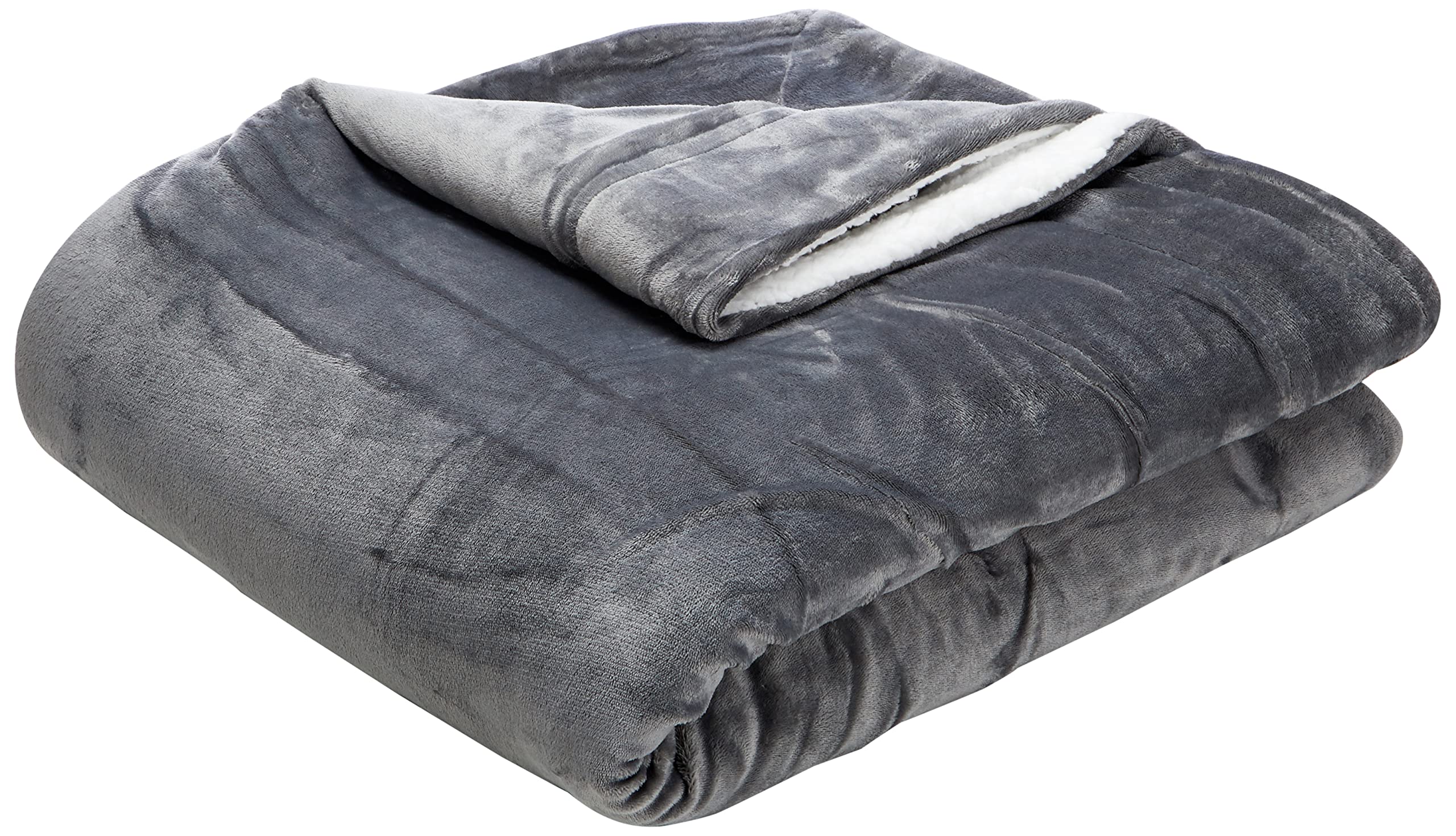 Amazon Basics coperta sherpa micro-mink nera 220x240 cm