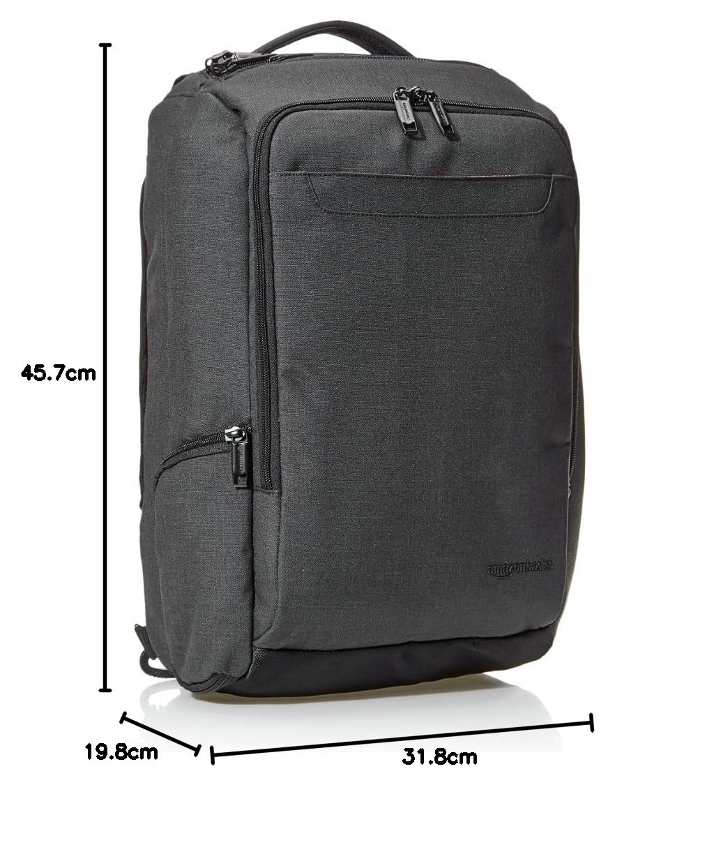 Amazon Basics Zaino Viaggio Nero Compatto Porta Laptop