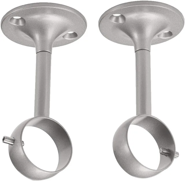 Amazon Basics Staffe Soffitto Nichel per Tende 2 Pezzi