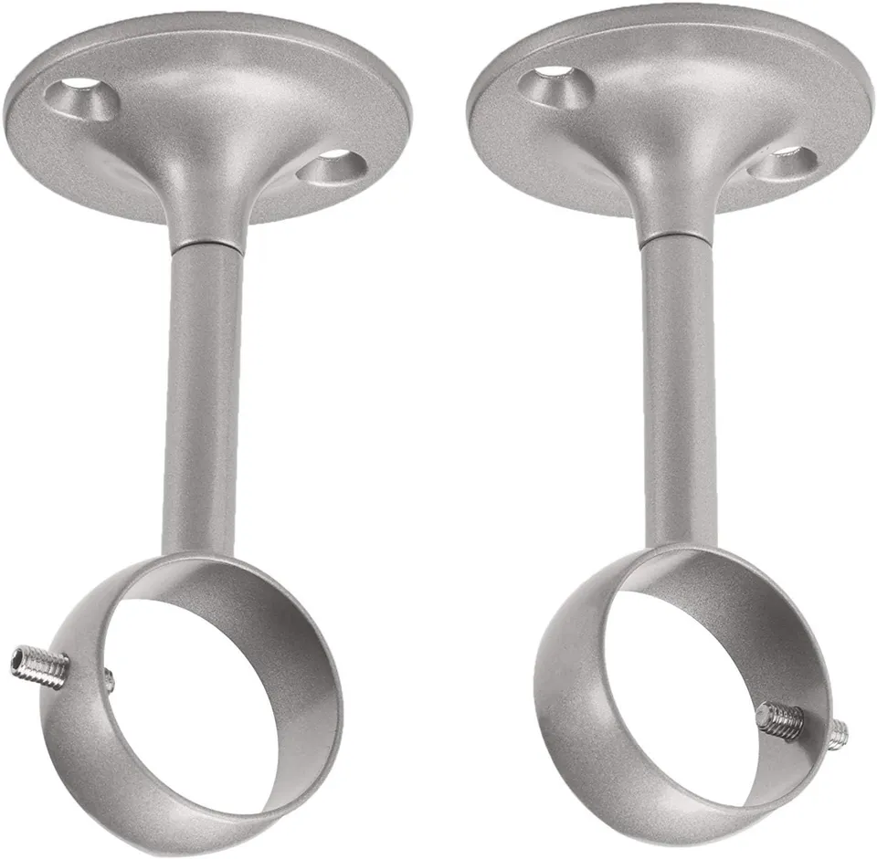 Amazon Basics Staffe Soffitto Nichel per Tende 2 Pezzi