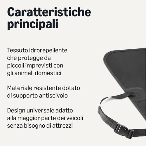 AmazonBasics Coprisedile Auto Cani Nero Impermeabile