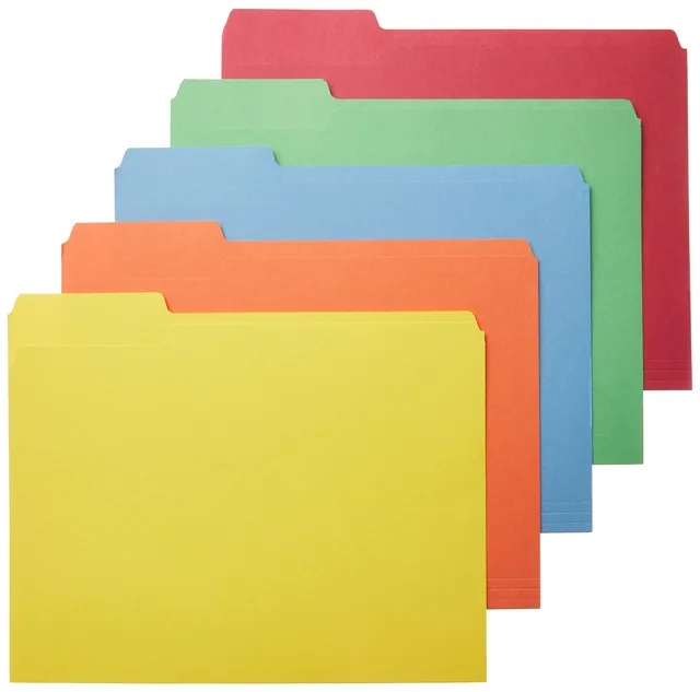 AmazonBasics Cartelline Manila Formato Letter Espandibili Assortite