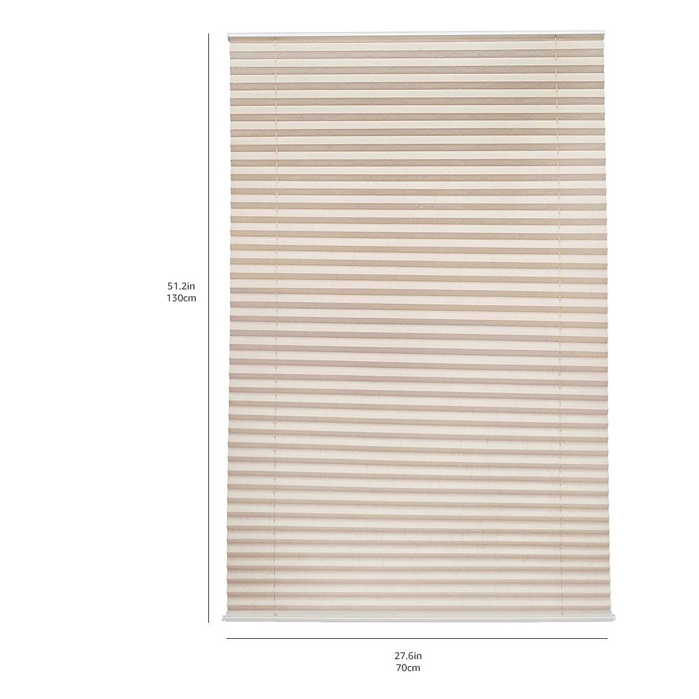 Amazon Basics Tenda Plissettata 70x130 cm Crema Senza Trapano