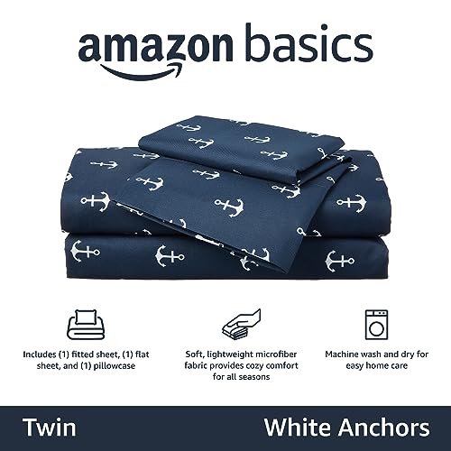 AmazonBasics Set lenzuola bambini microfibra bianche