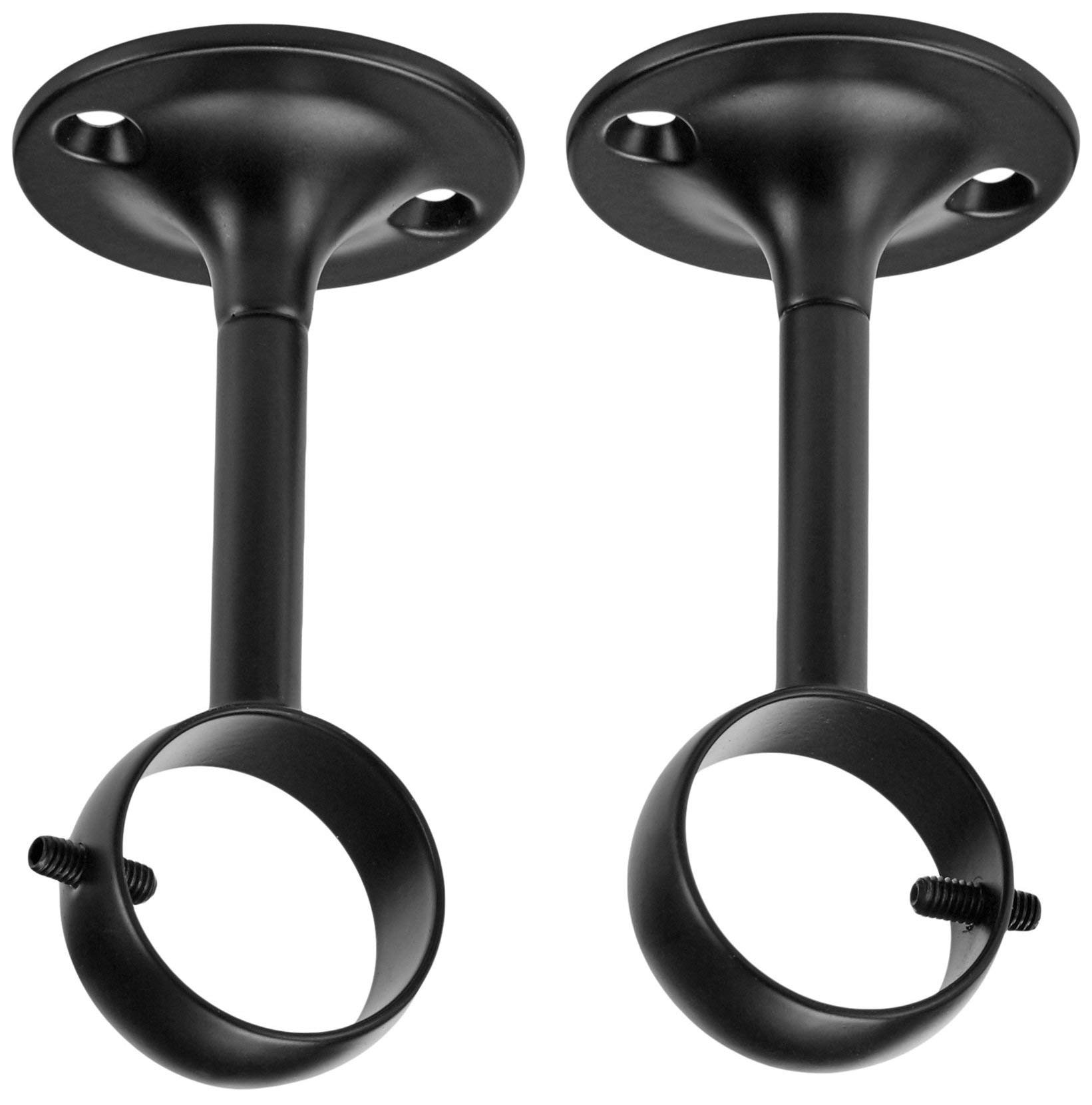 Amazon Basics Staffe Soffitto Nichel per Tende 2 Pezzi
