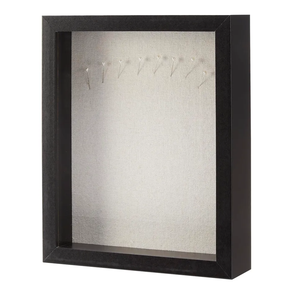 Amazon Basics Cornice Shadow Box Legno 20x25 cm Nero Vetro