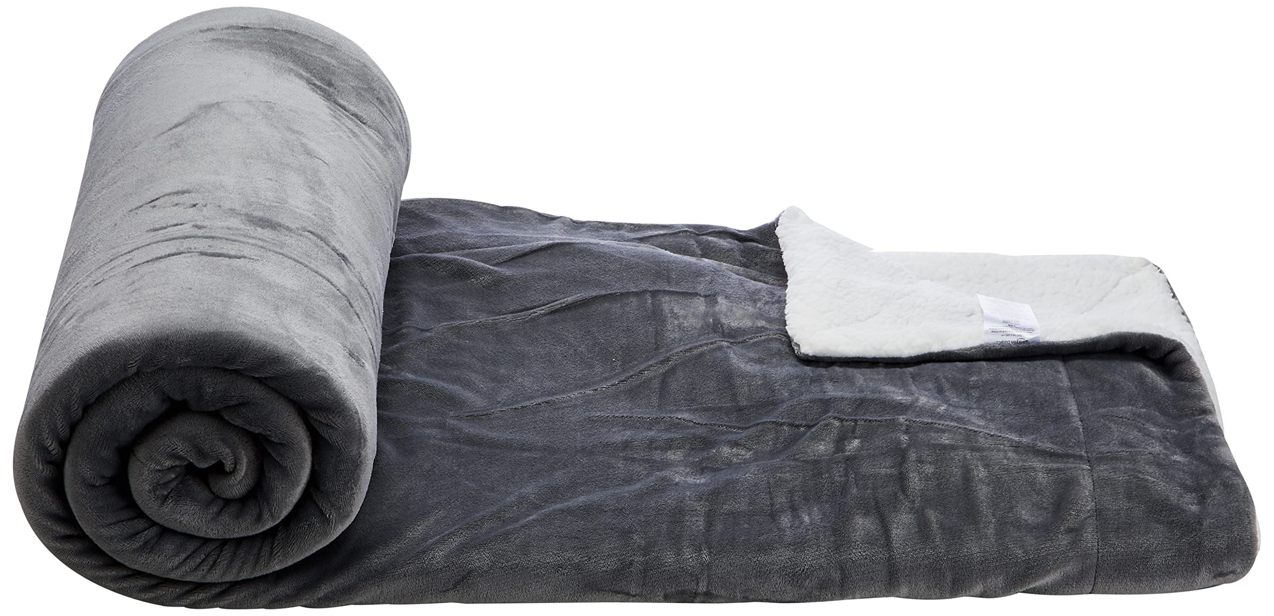Amazon Basics coperta sherpa micro-mink nera 220x240 cm