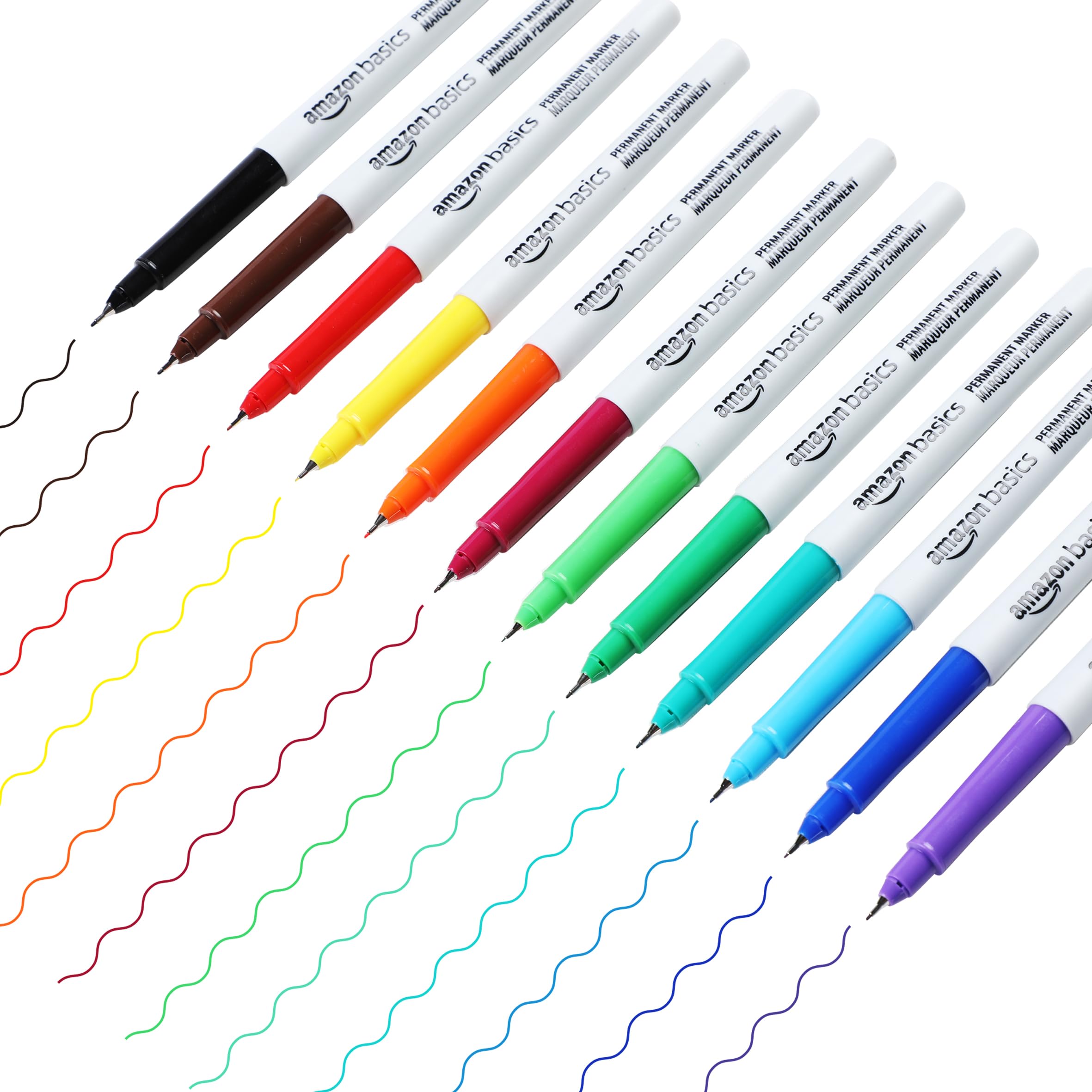 AmazonBasics Pennarelli Indelebili Punta a Scalpello 24 Colori