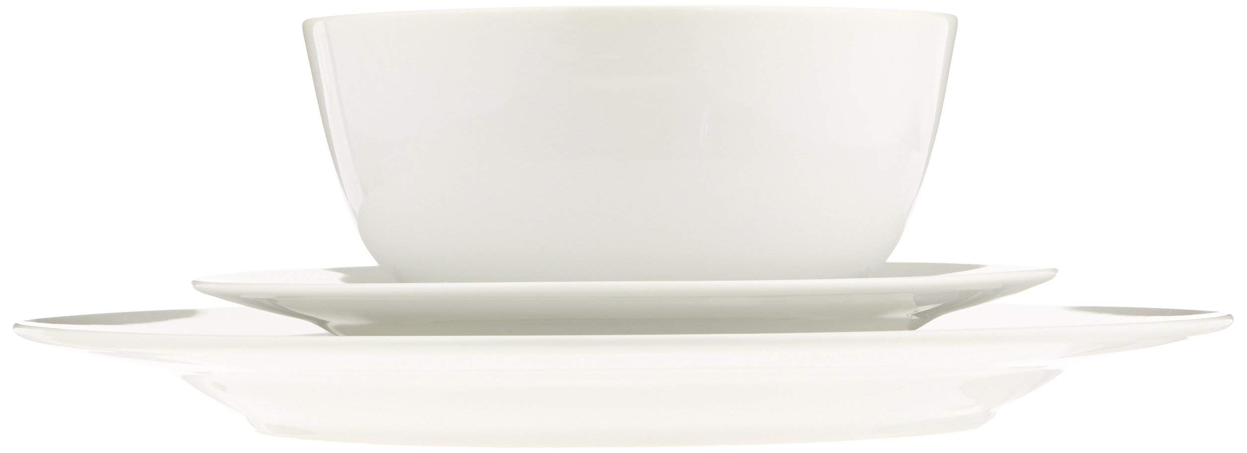Amazon Basics Servizio Piatti 18 Pezzi Bianco 6 Persone