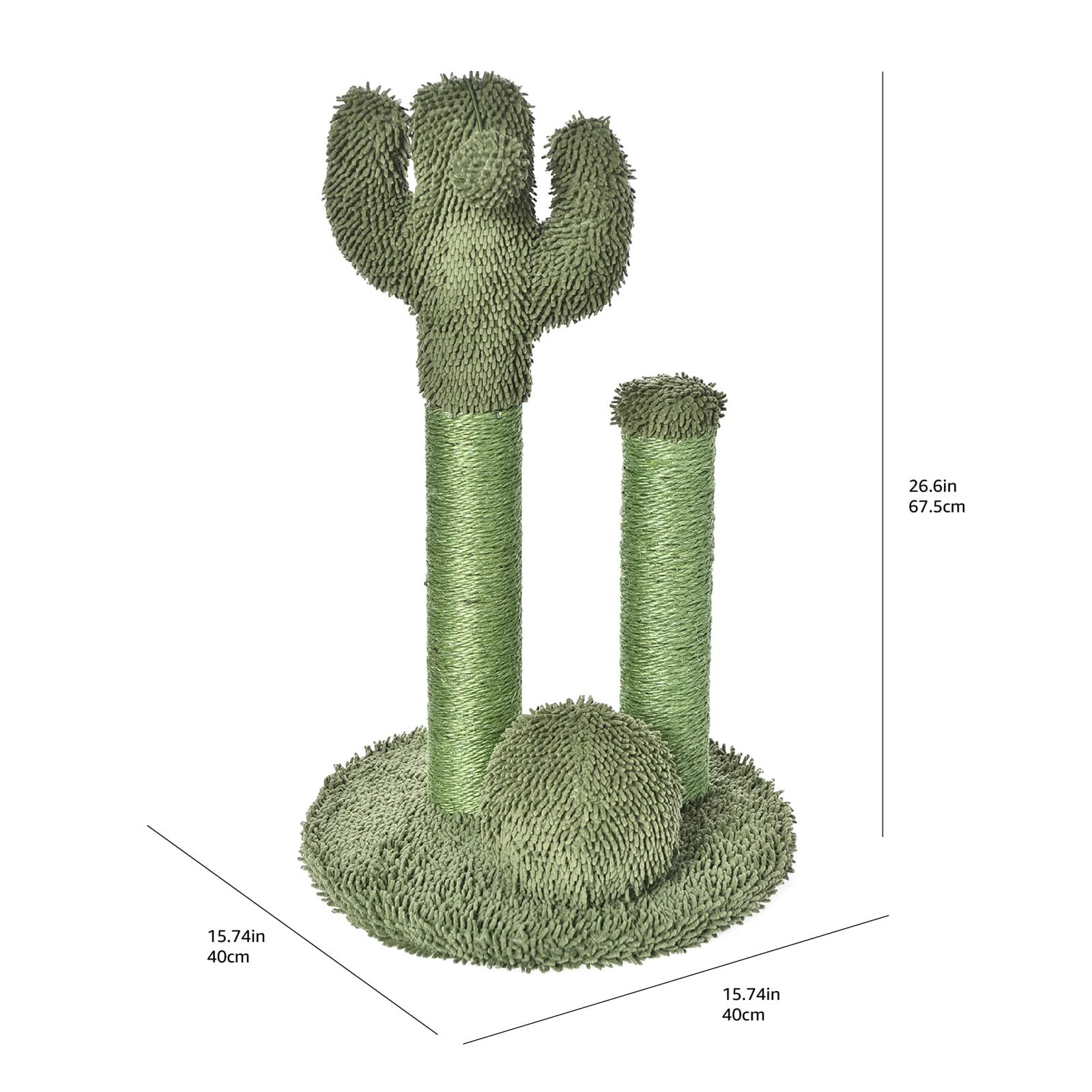 Amazon Basics Tiragraffi Cactus Grande 68 cm Verde Sisal