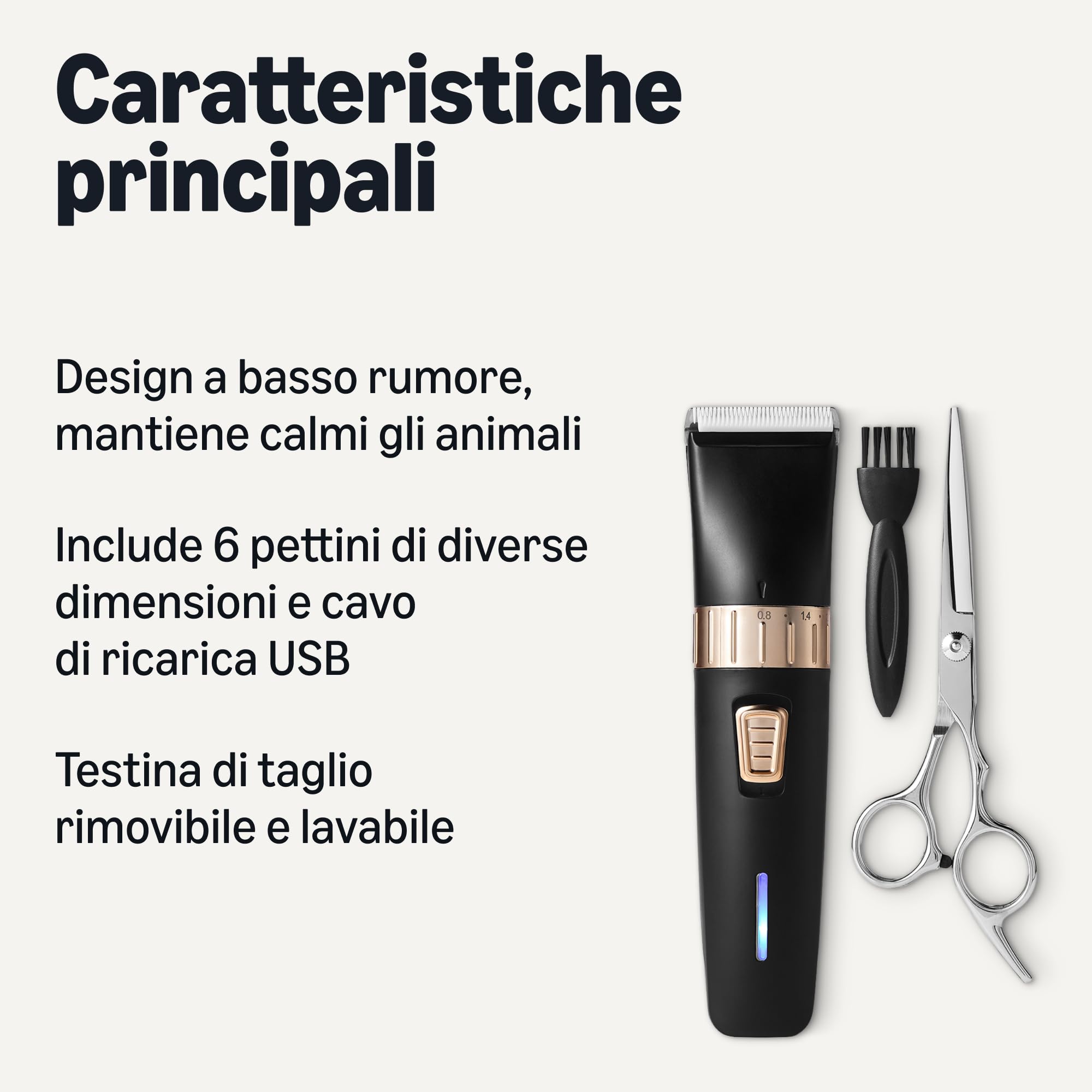 Amazon Basics tosatrici per cani ricaricabile silenziosa USB