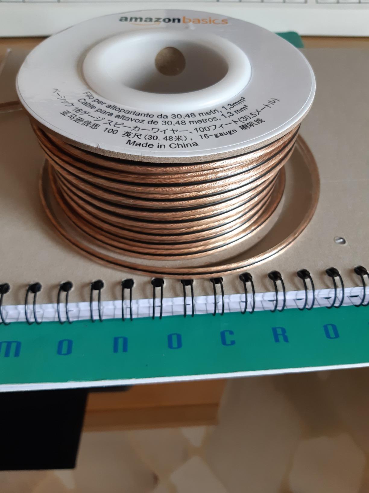 Amazon Basics cavo altoparlanti 16 AWG 30,48 m bronzo