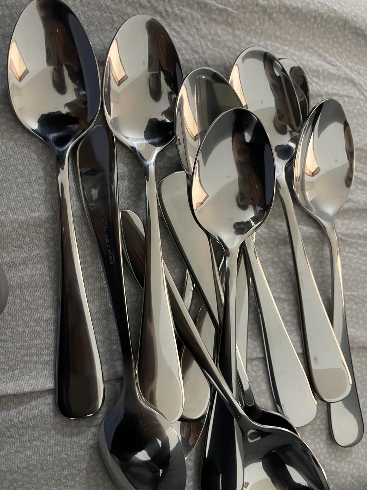 Amazon Basics Cucchiai Tavola Acciaio 12 Pezzi 20 cm
