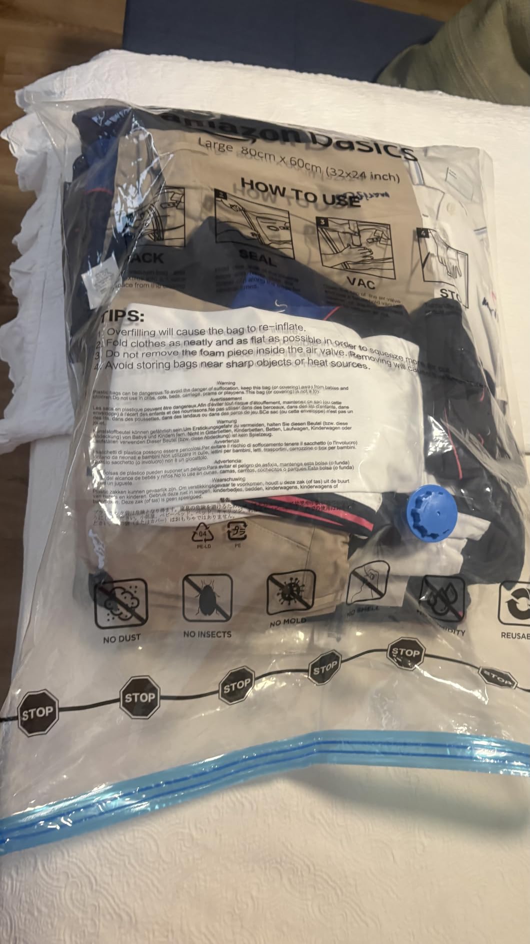 Amazon Basics sacchetti sottovuoto combo 6 pezzi con pompa