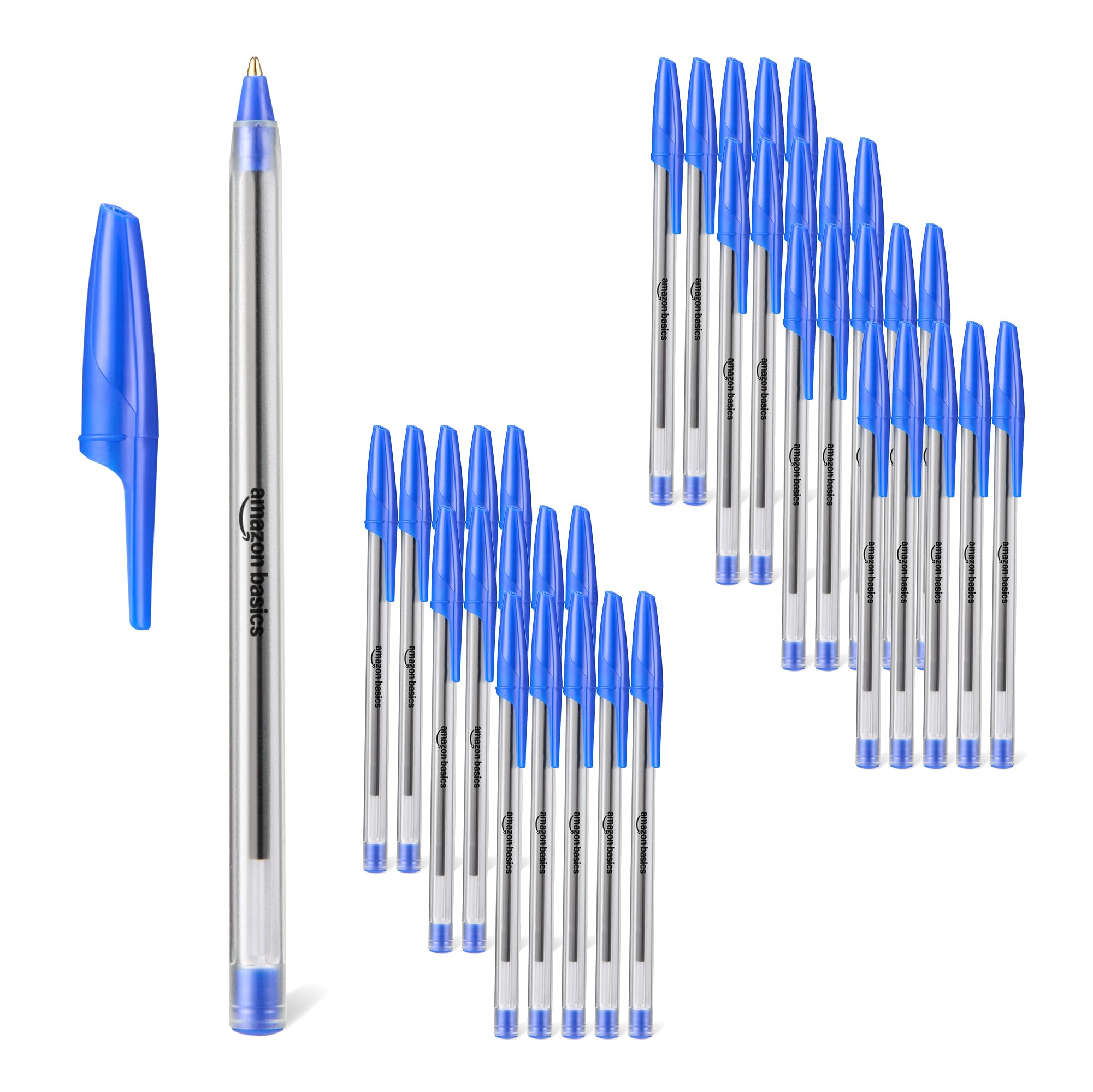 Amazon Basics Penne a Sfera 1,0 mm Rosse Confezione 36