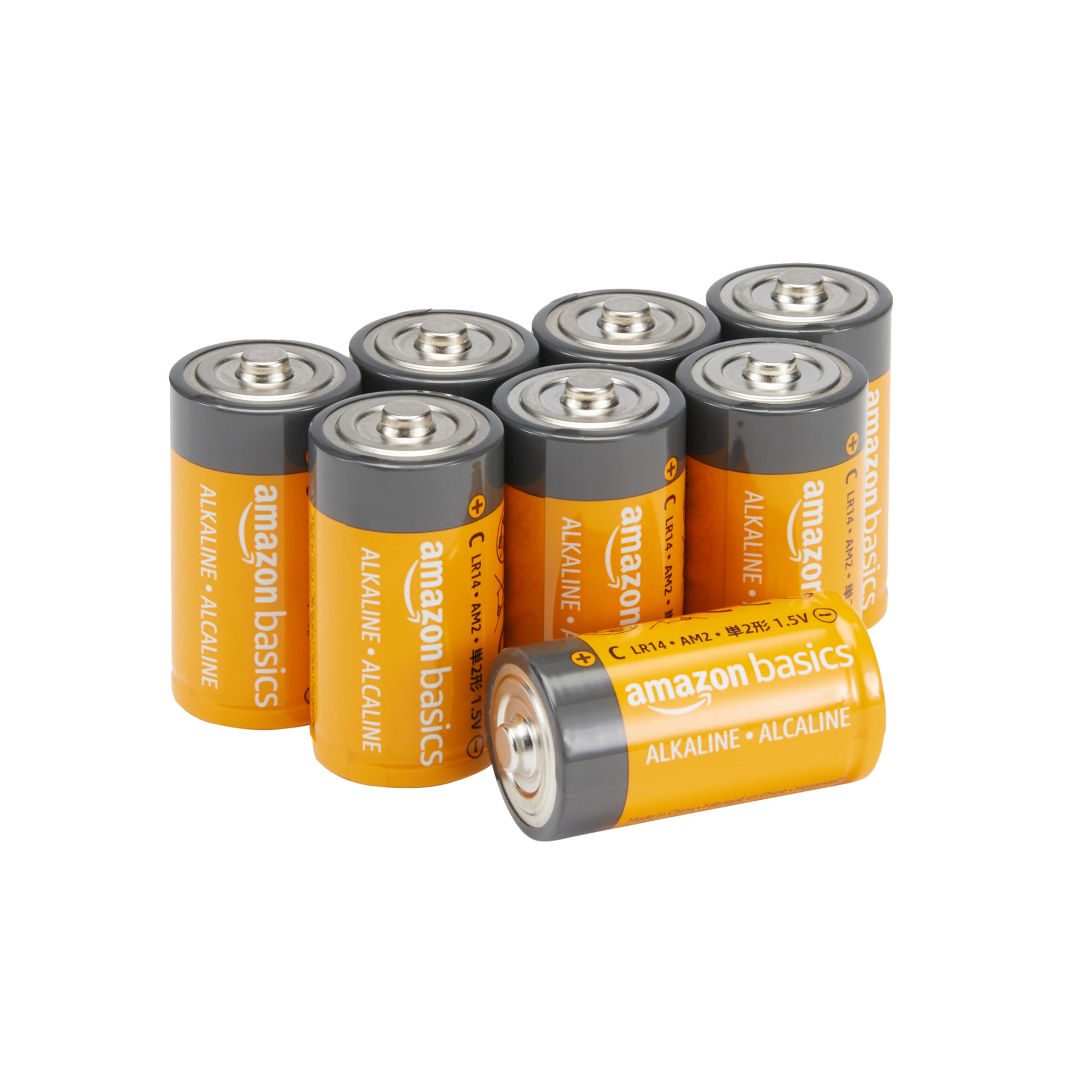 Amazon Basics Batterie C Alcaline 1,5V Confezione da 12 Durevoli
