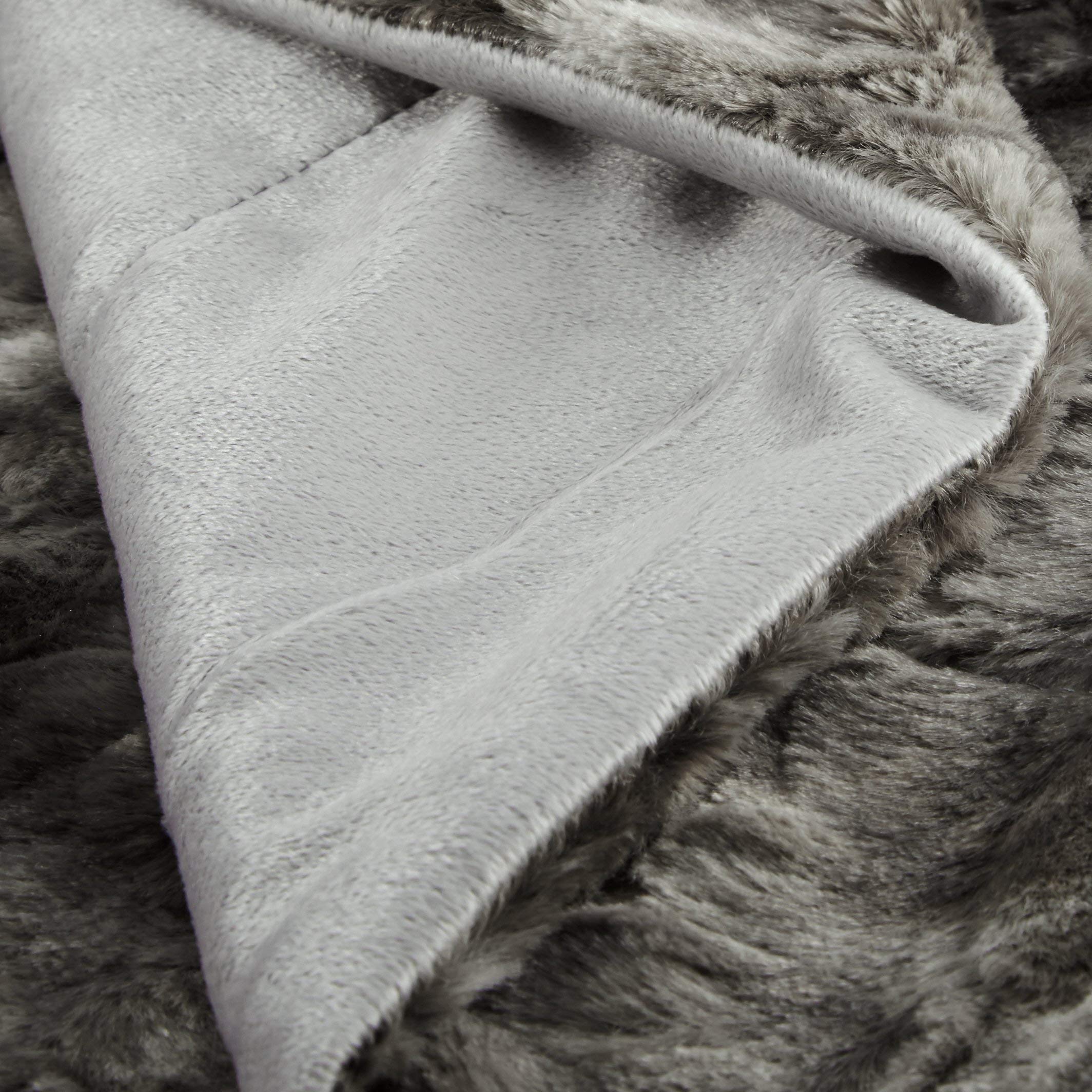 AmazonBasics copriletto finta pelliccia grigio 150x200
