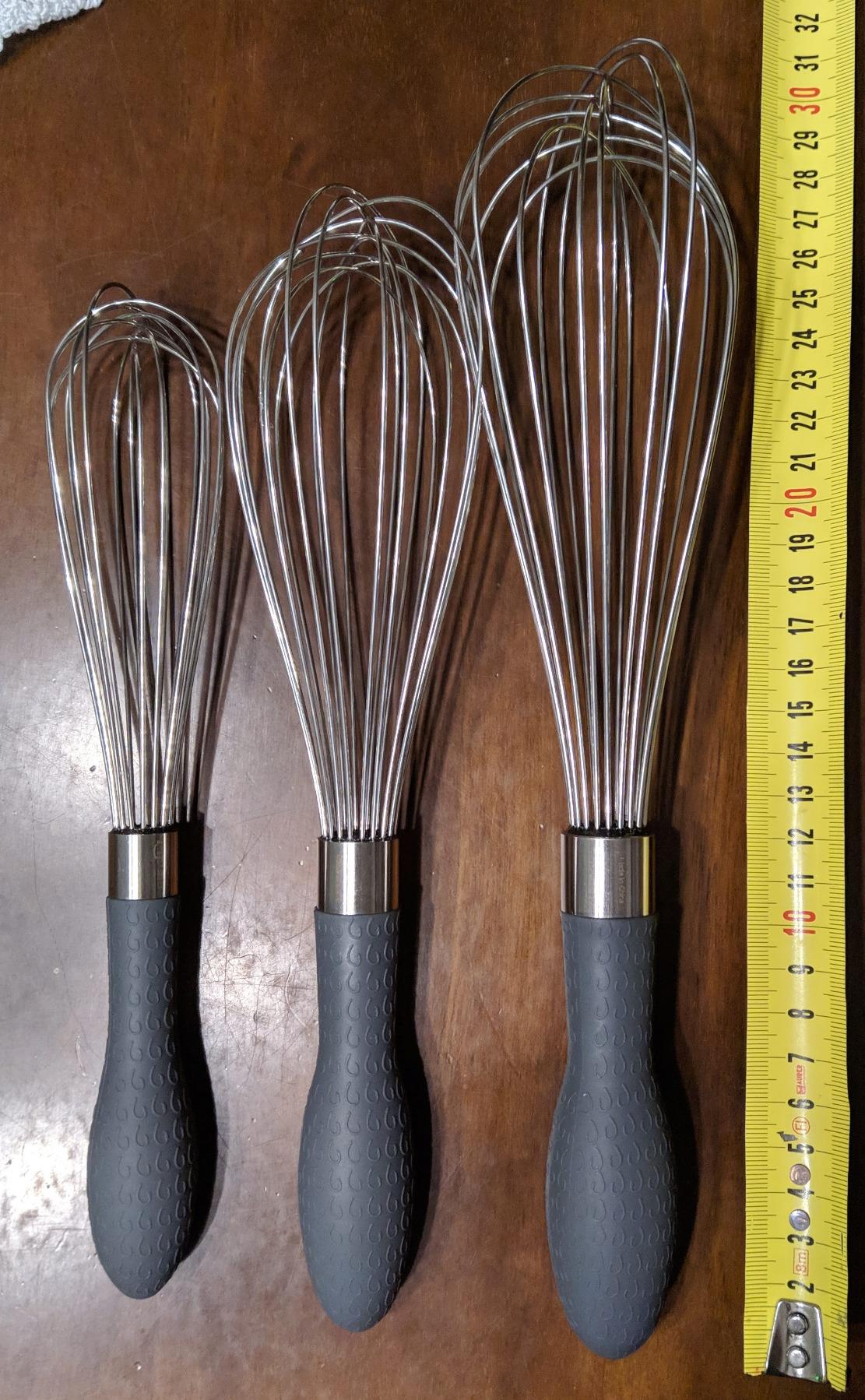 Amazon Basics Set 3 Fruste a Filo Acciaio Inox Grigio balloon