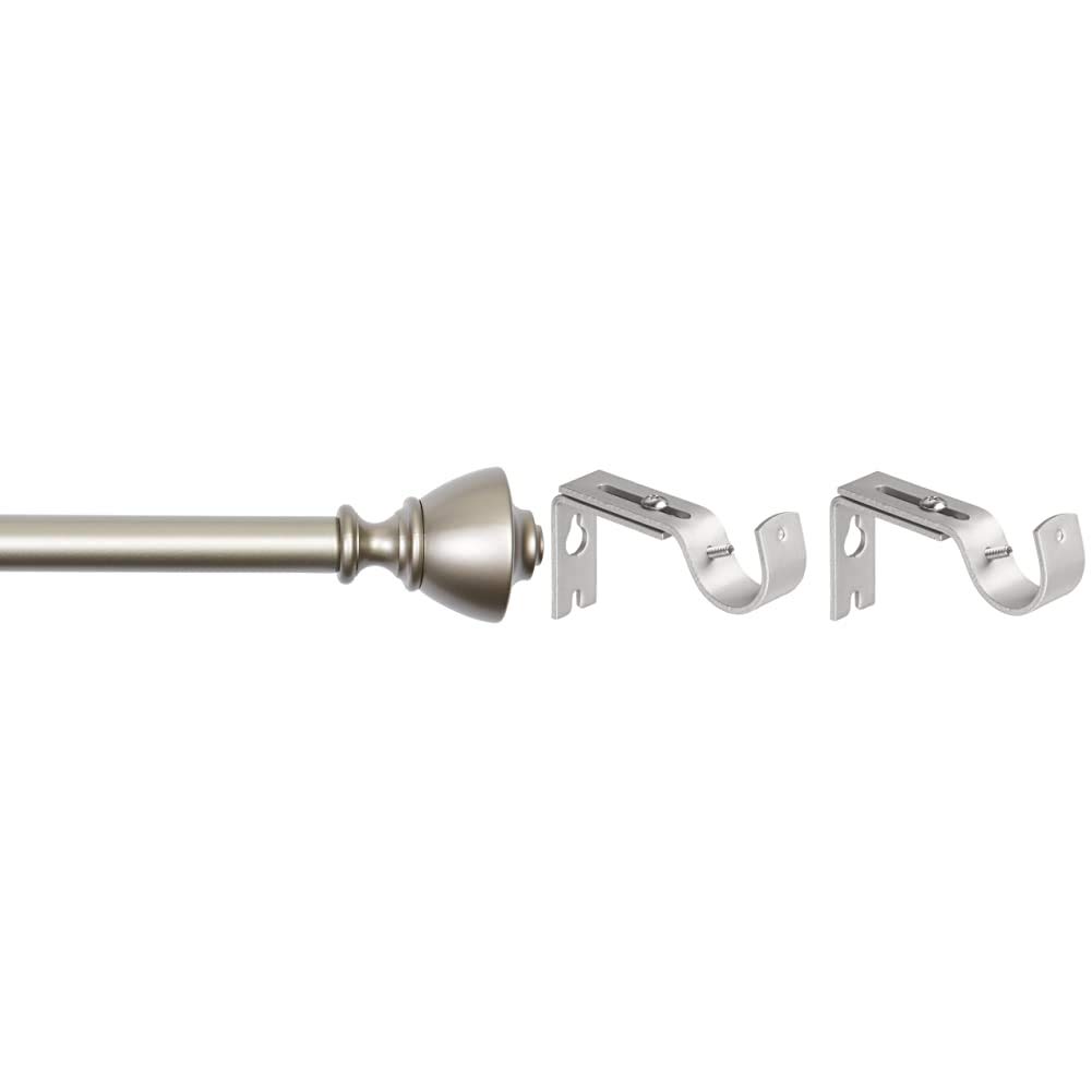 Amazon Basics bastone per tende nichel 180-366 cm con staffe
