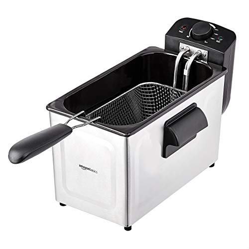 Amazon Basics Friggitrice elettrica 3 litri inox 1500W