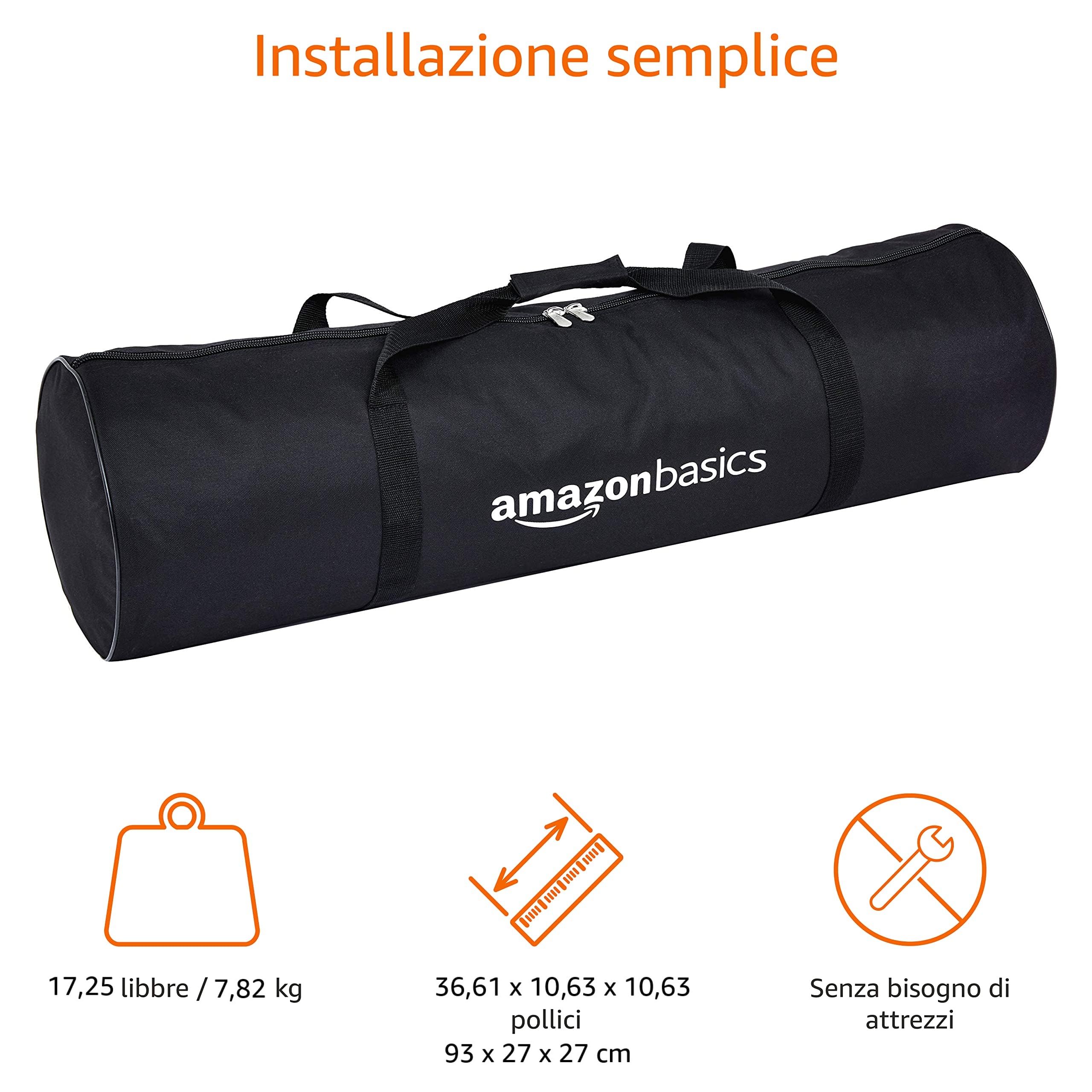 Amazon Basics set pallavolo e badminton da esterno con rete