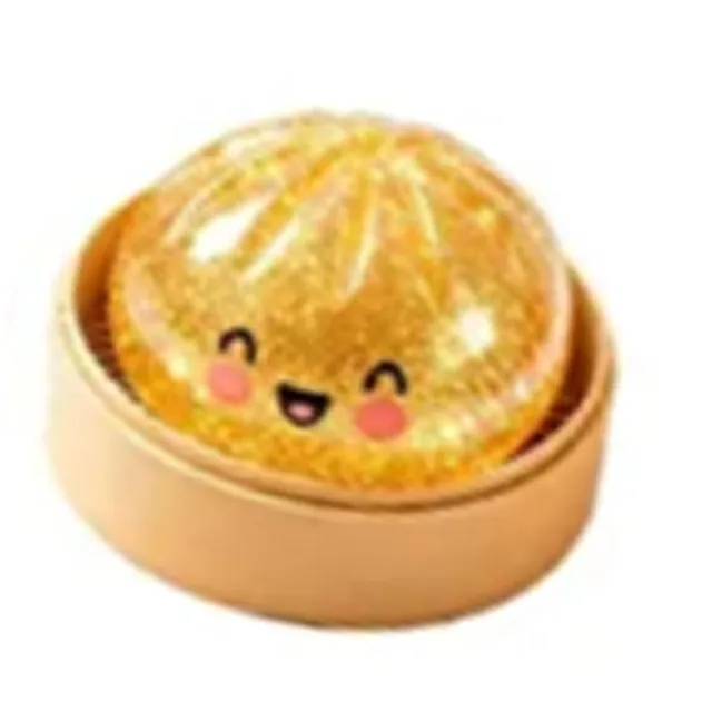 Elprico Pallina Antistress Panino TPR Glitter Oro 200g