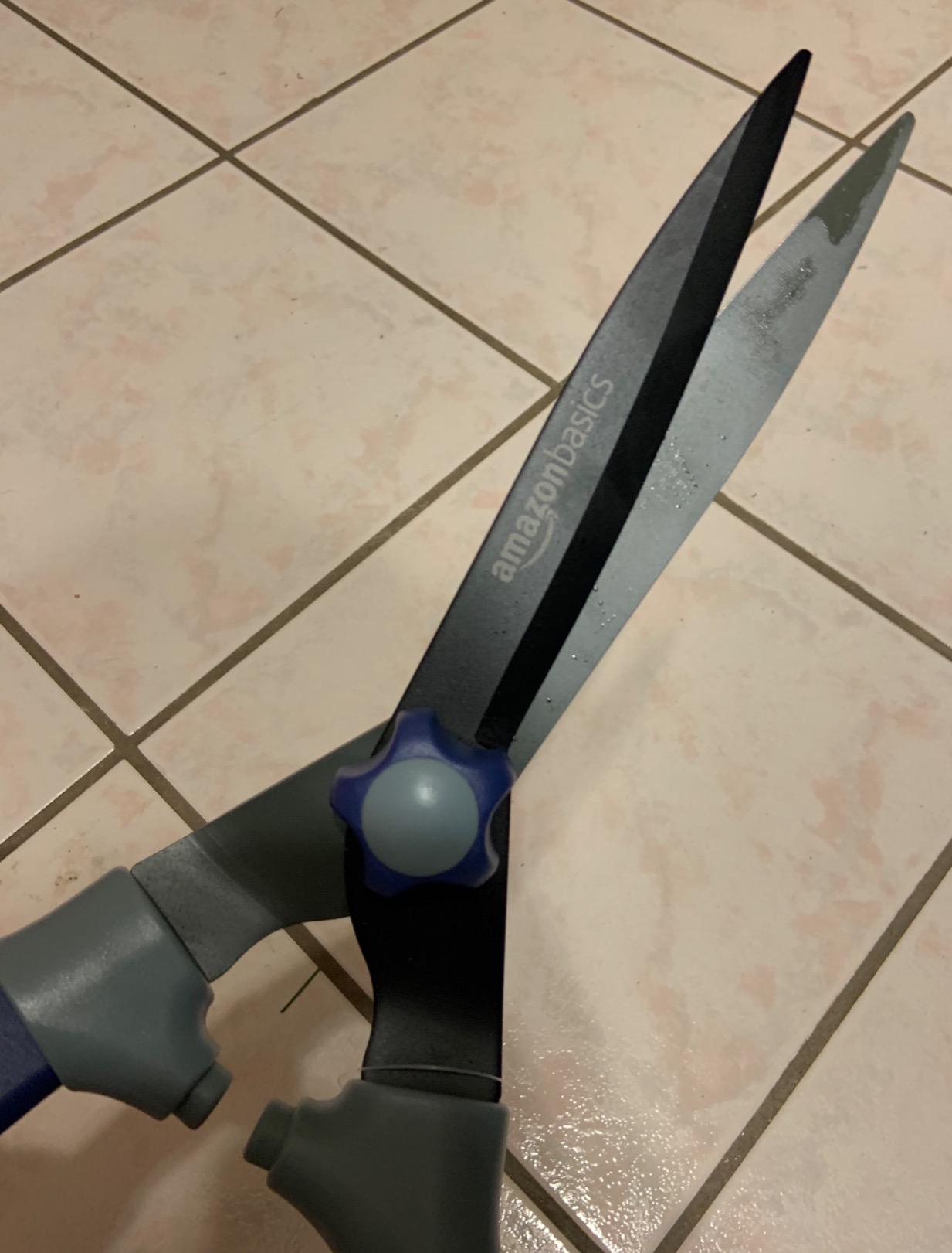 Amazon Basics cesoie per siepi acciaio 43 cm grigio blu