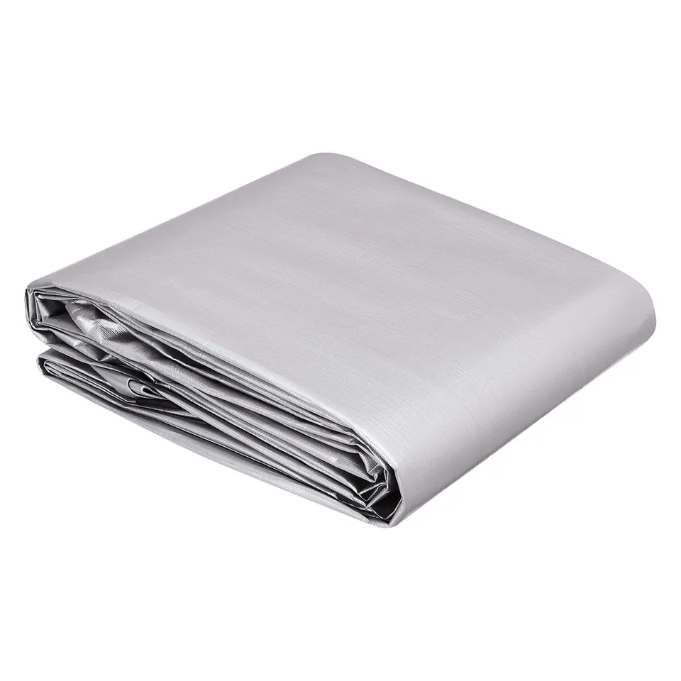 AmazonBasics Telo Impermeabile 3,6 x 6 m Argento/Nero