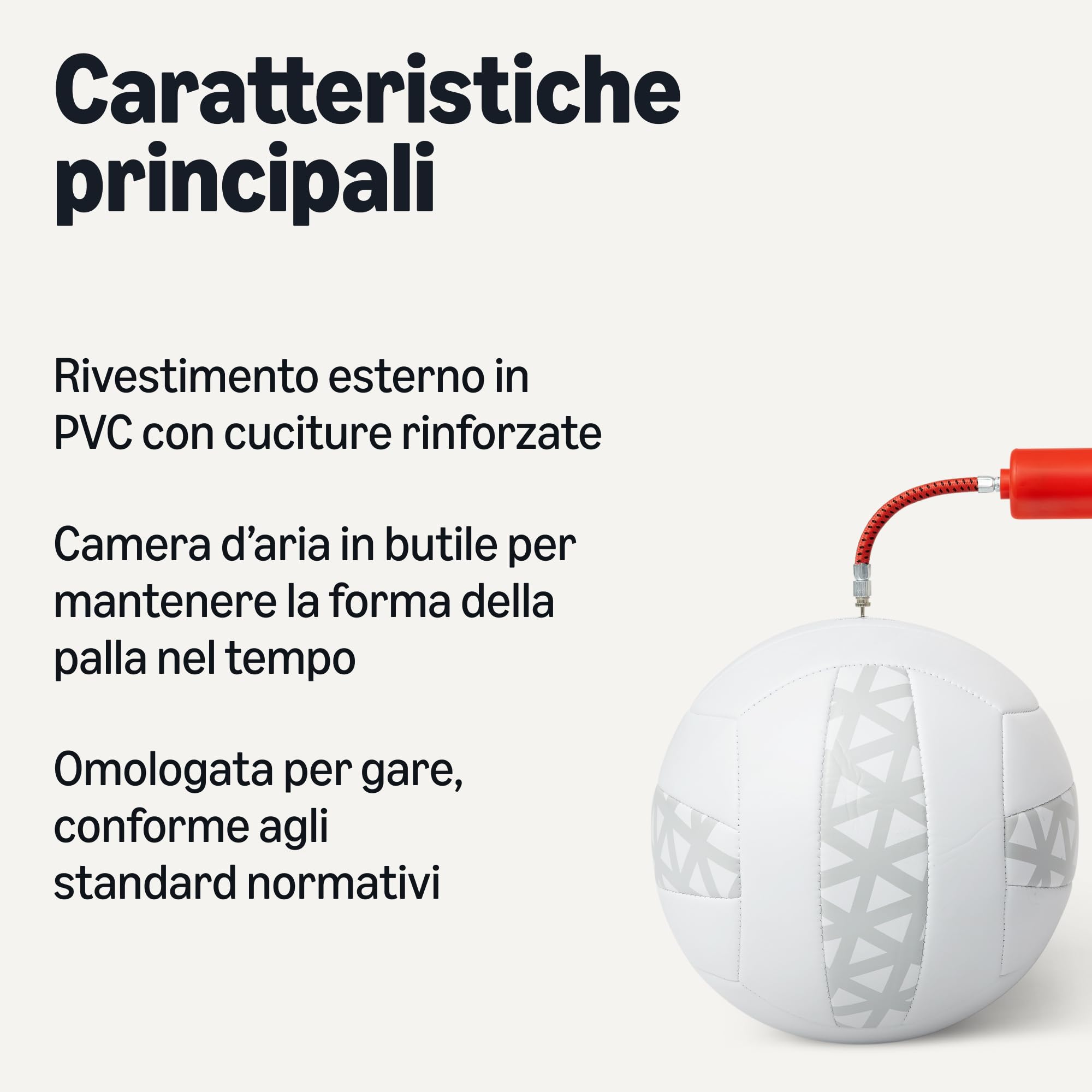 Amazon Basics Pallone Pallavolo Misura 5 con Pompa