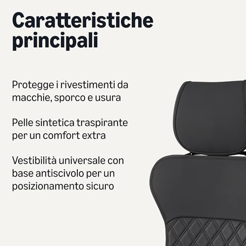 Amazon Basics coprisedili auto anteriori similpelle senza top 2 pz