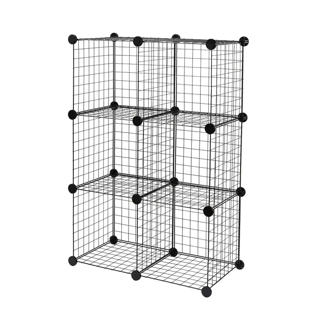 Amazon Basics Scaffale Cubi 6 Posti Nero 66x32x96,5 cm