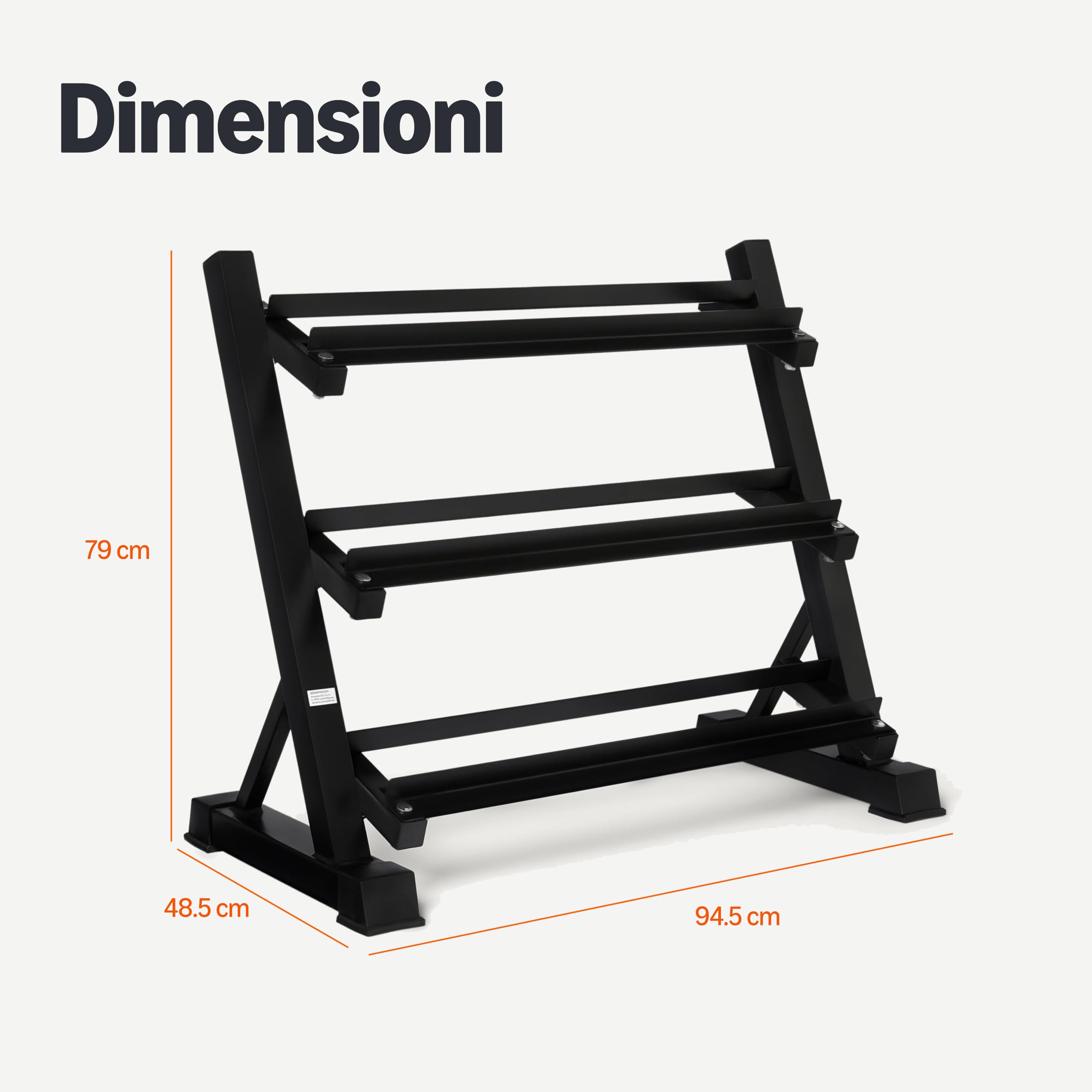 Amazon Basics rack manubri 3 livelli nero acciaio
