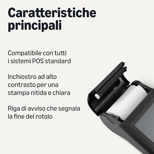 Amazon Basics rotoli carta termica 57x40mm 40 rotoli senza BPA