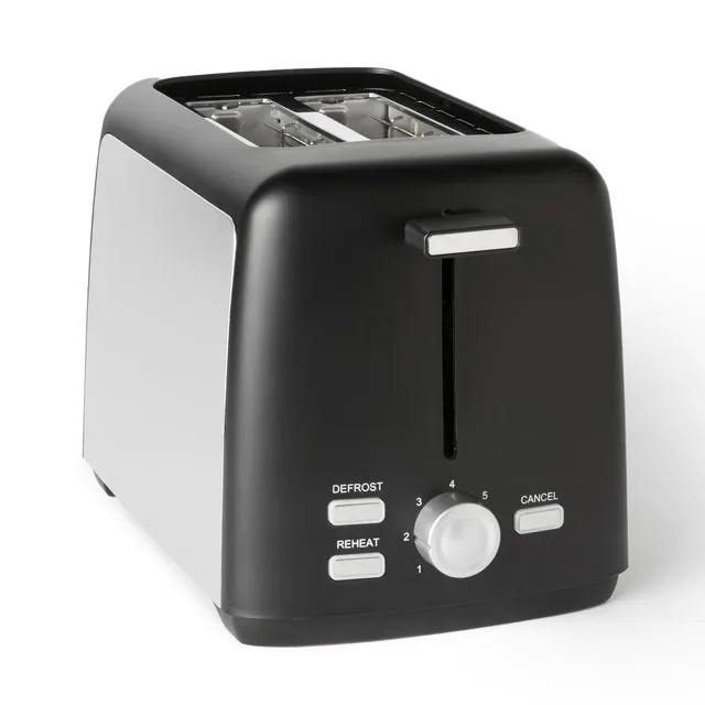 AmazonBasics Tostapane 2 Fette Nero 800W 7 Dorature