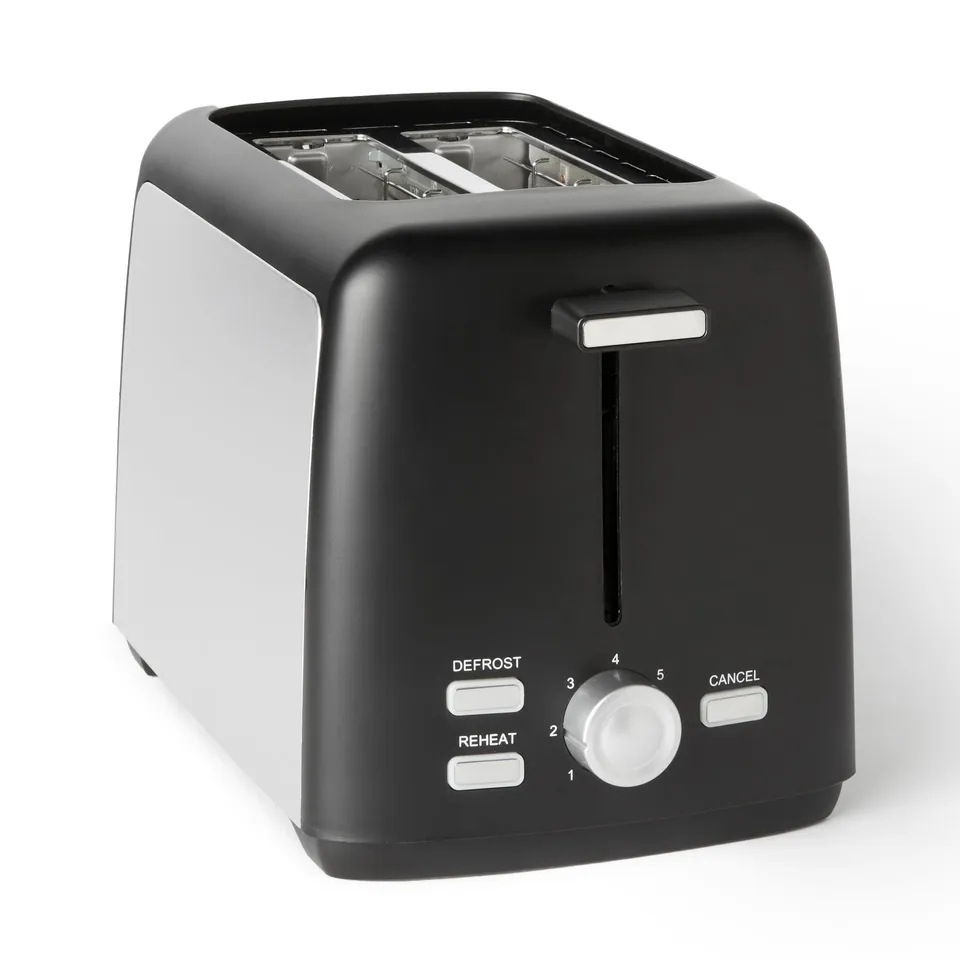 AmazonBasics Tostapane 2 Fette Nero 800W 7 Dorature