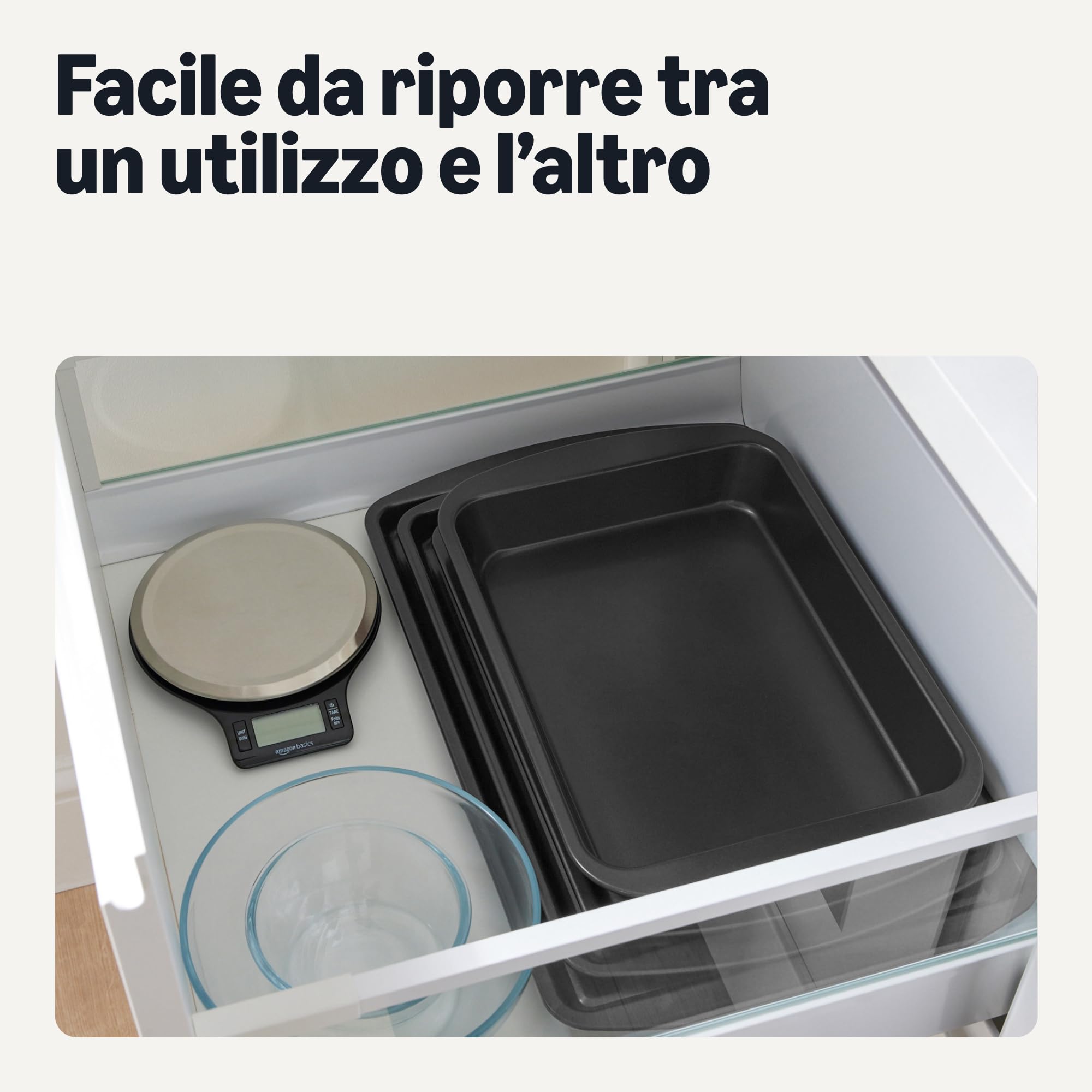 AmazonBasics teglia rettangolare antiaderente 33x23 cm