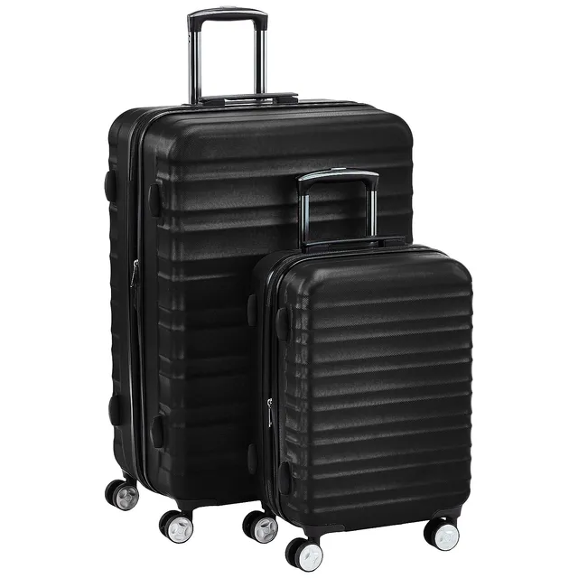 Amazon Basics Set 2 Trolley Rigidi 55+78 cm Nero TSA