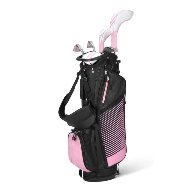 Amazon Basics set mazze da golf 6 pezzi rosa/nero con sacca