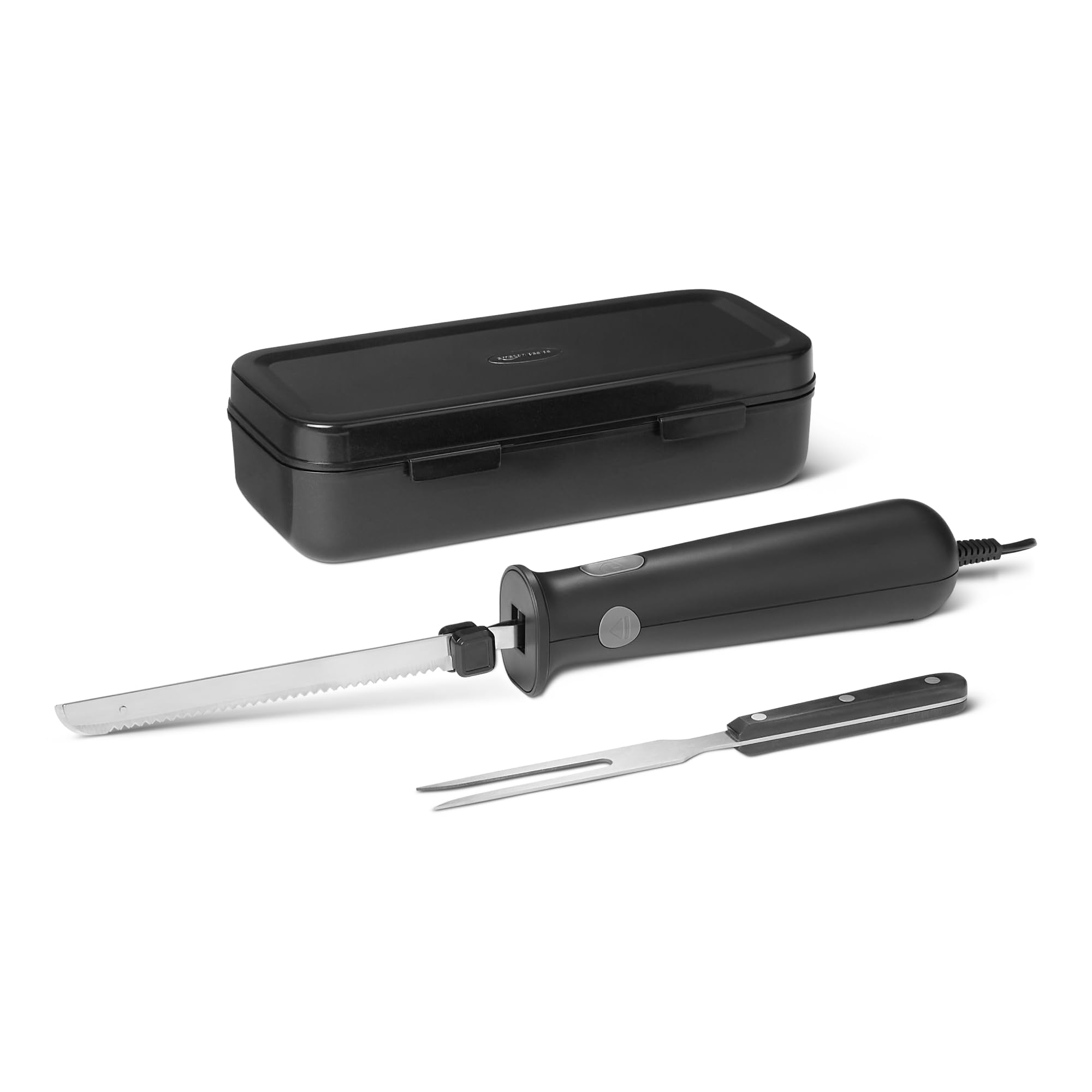 AmazonBasics EK1000-GS coltello elettrico carne e pane nero 150W