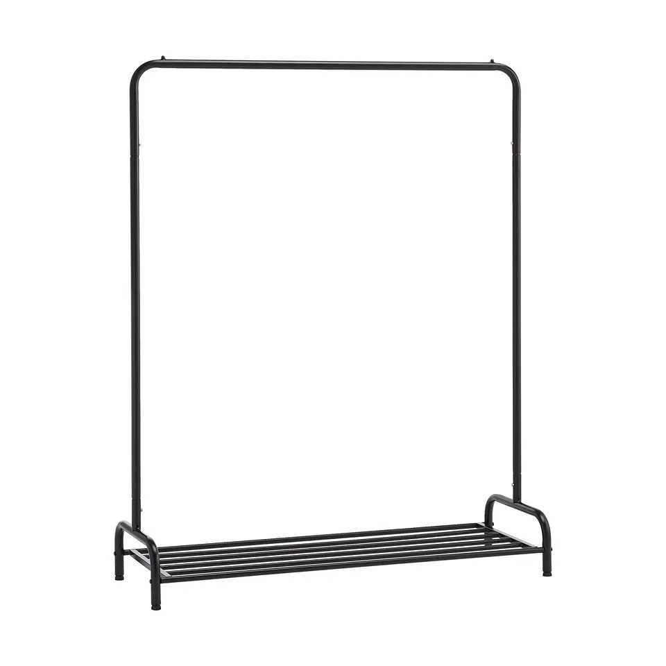 AmazonBasics Attaccapanni con Scarpiera Nero 116x40x145 cm