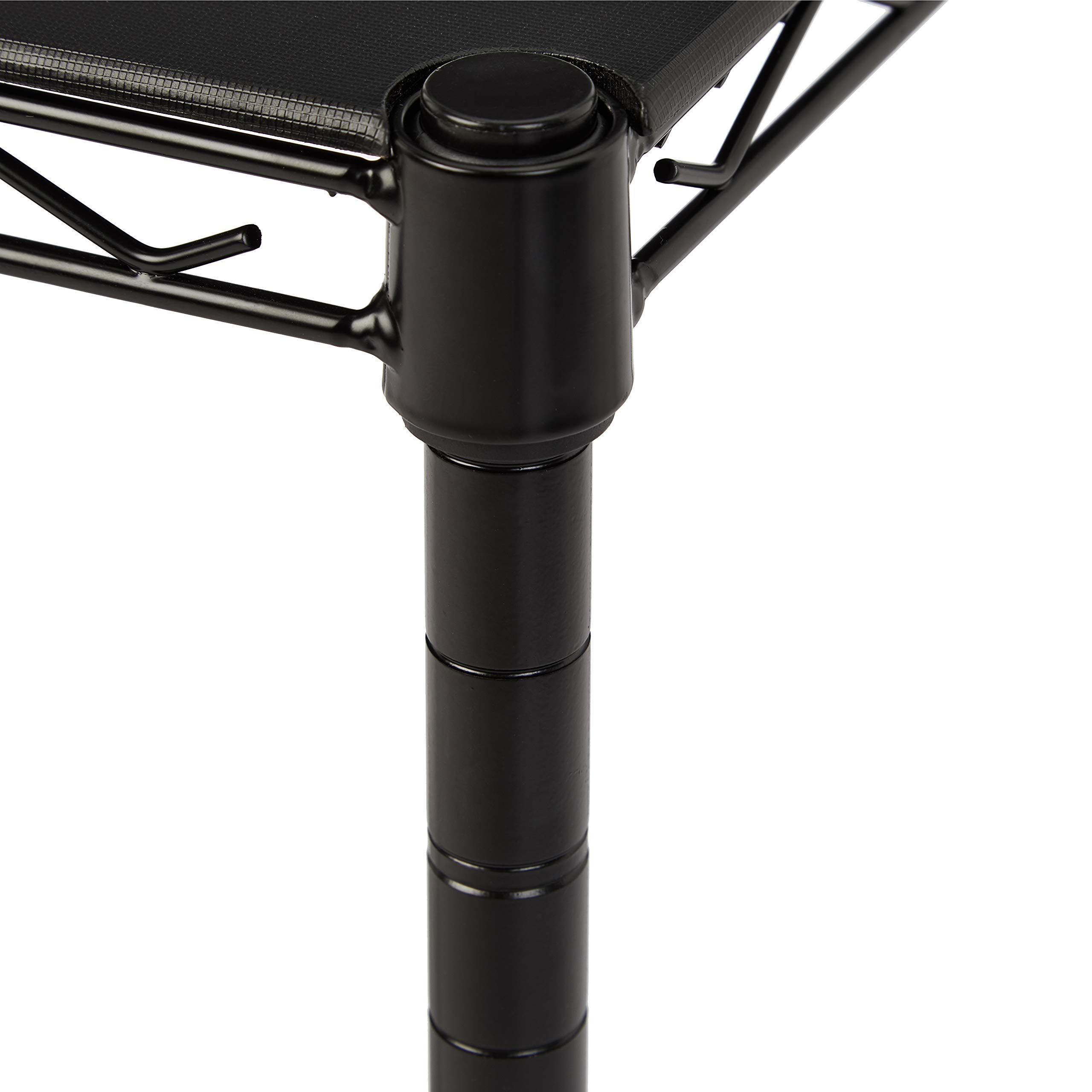AmazonBasics Scaffale Impilabile 2 Ripiani Nero Metallo